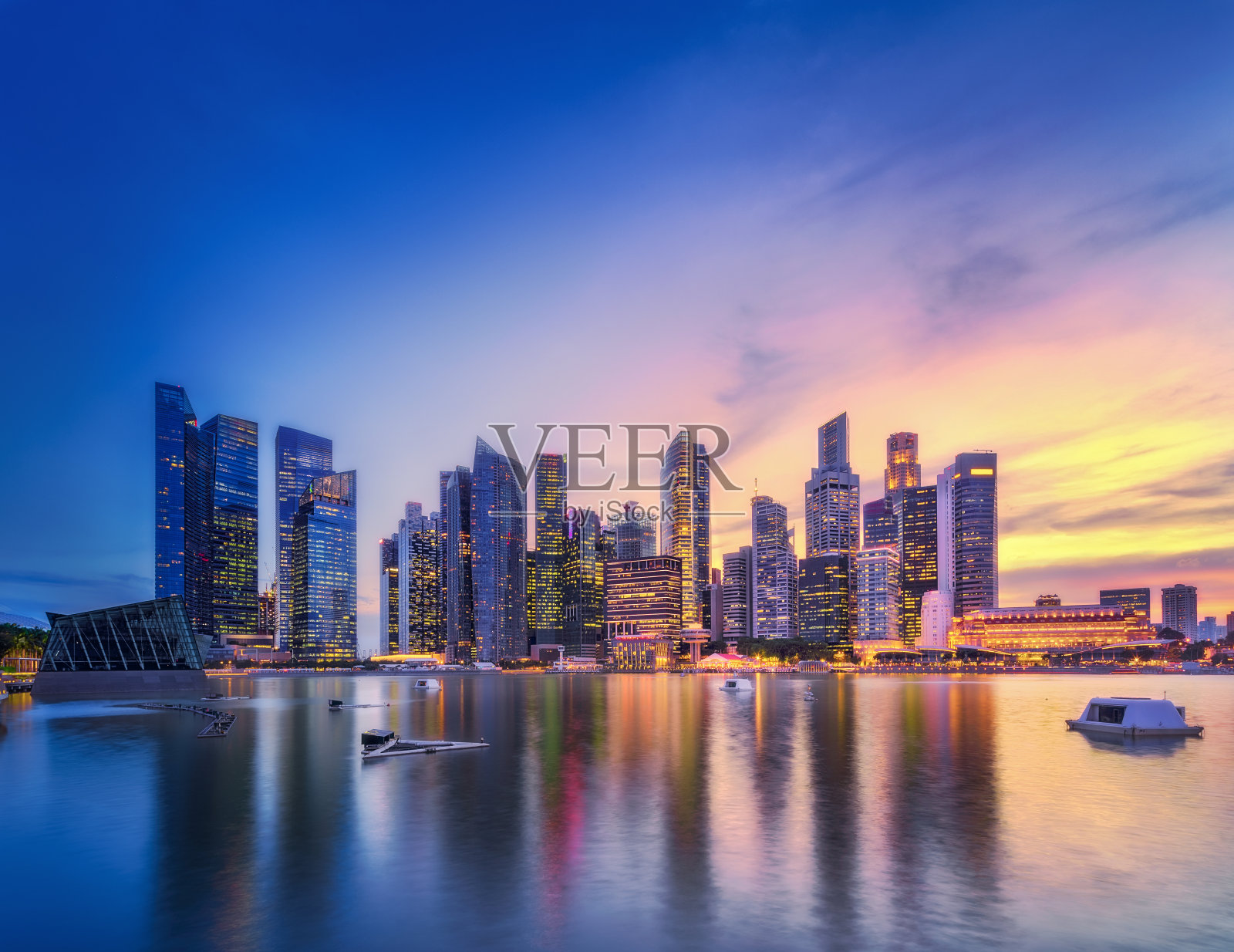 新加坡的天际线照片摄影图片