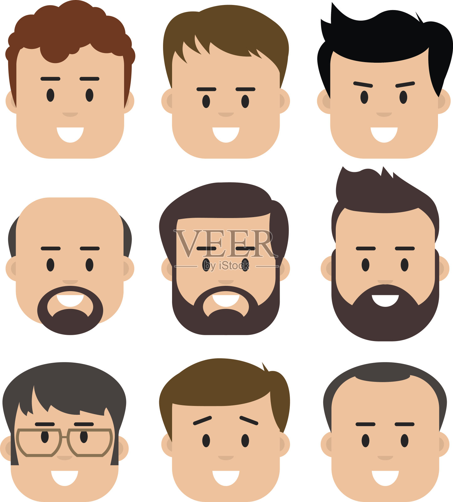 男性男性人脸插画图片素材