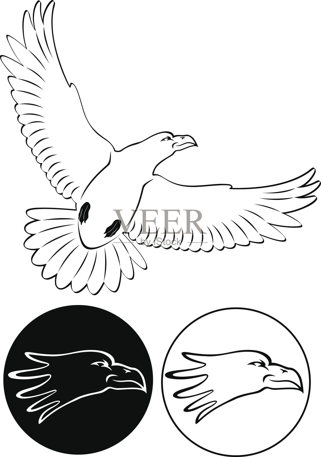 飞翔的鹰设计元素图片