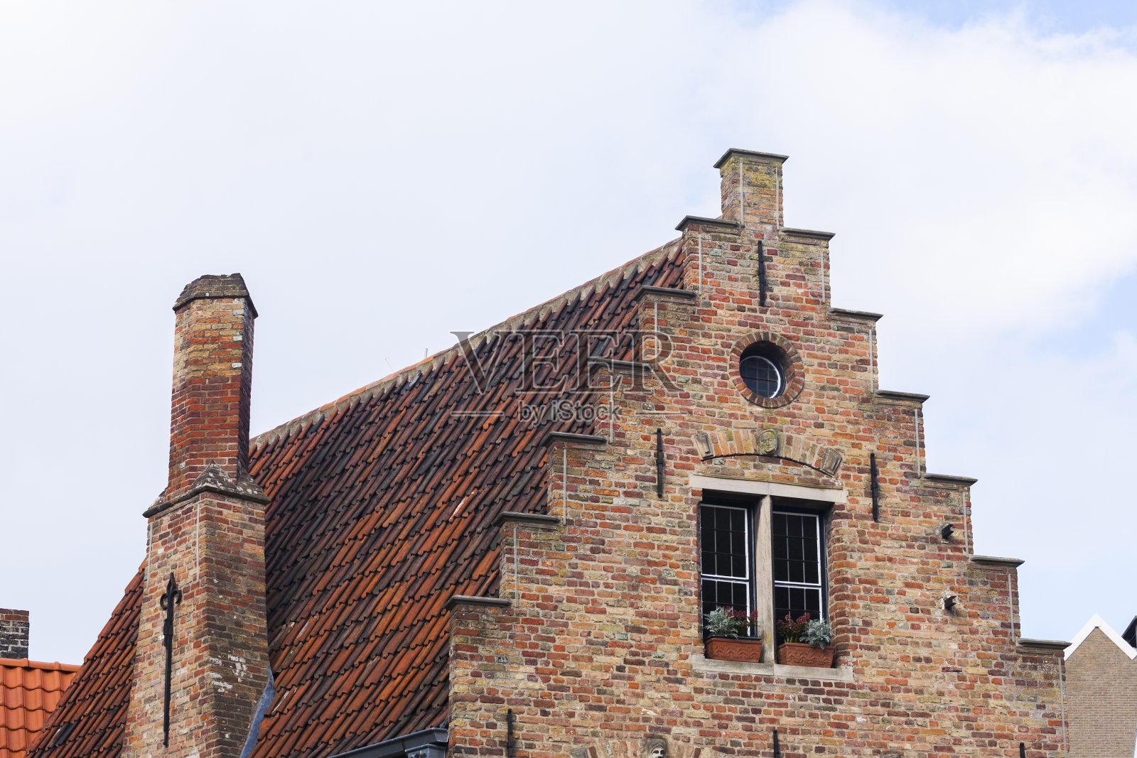 比利时布鲁日的传统建筑照片摄影图片