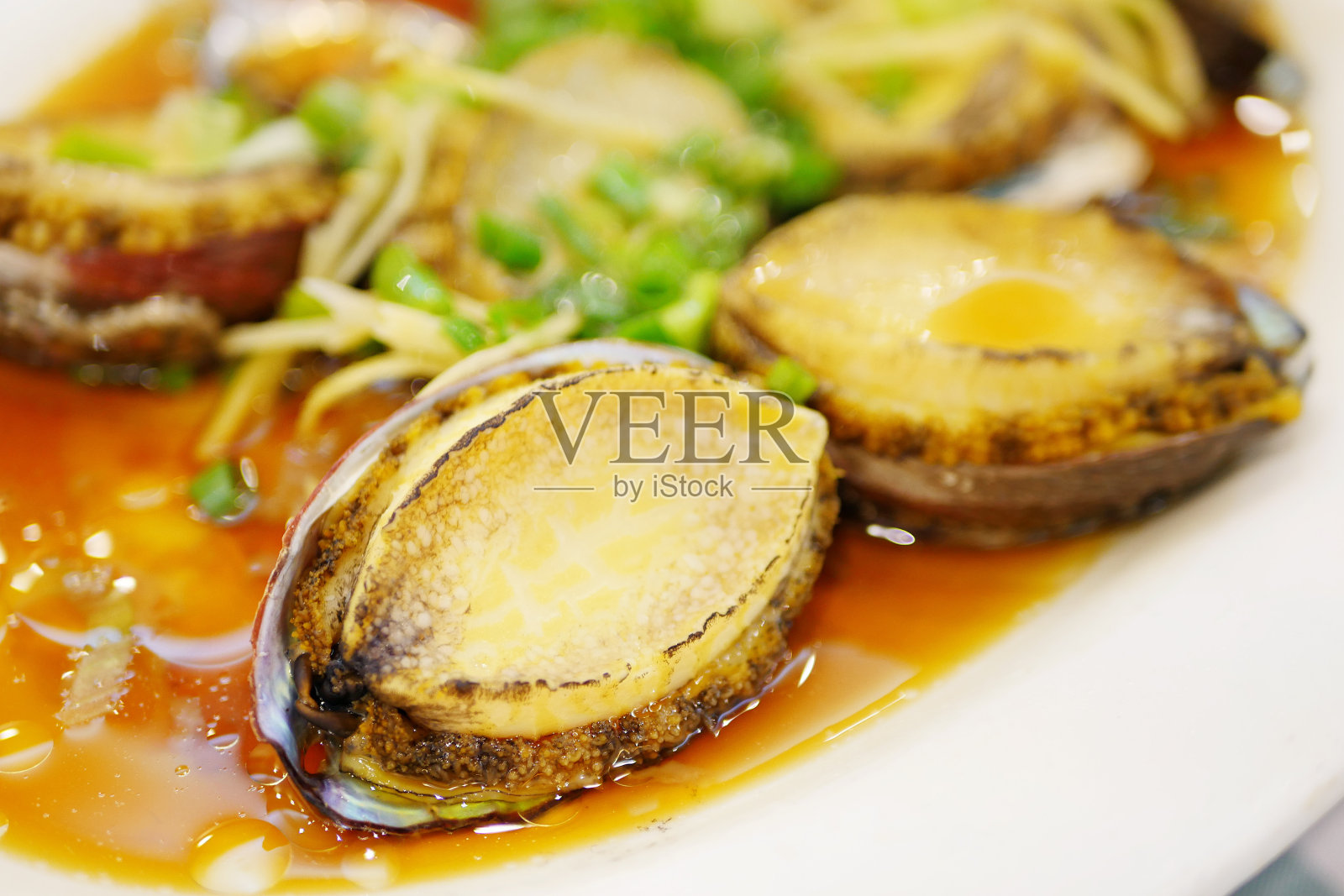 酱油鲍鱼，中国菜照片摄影图片