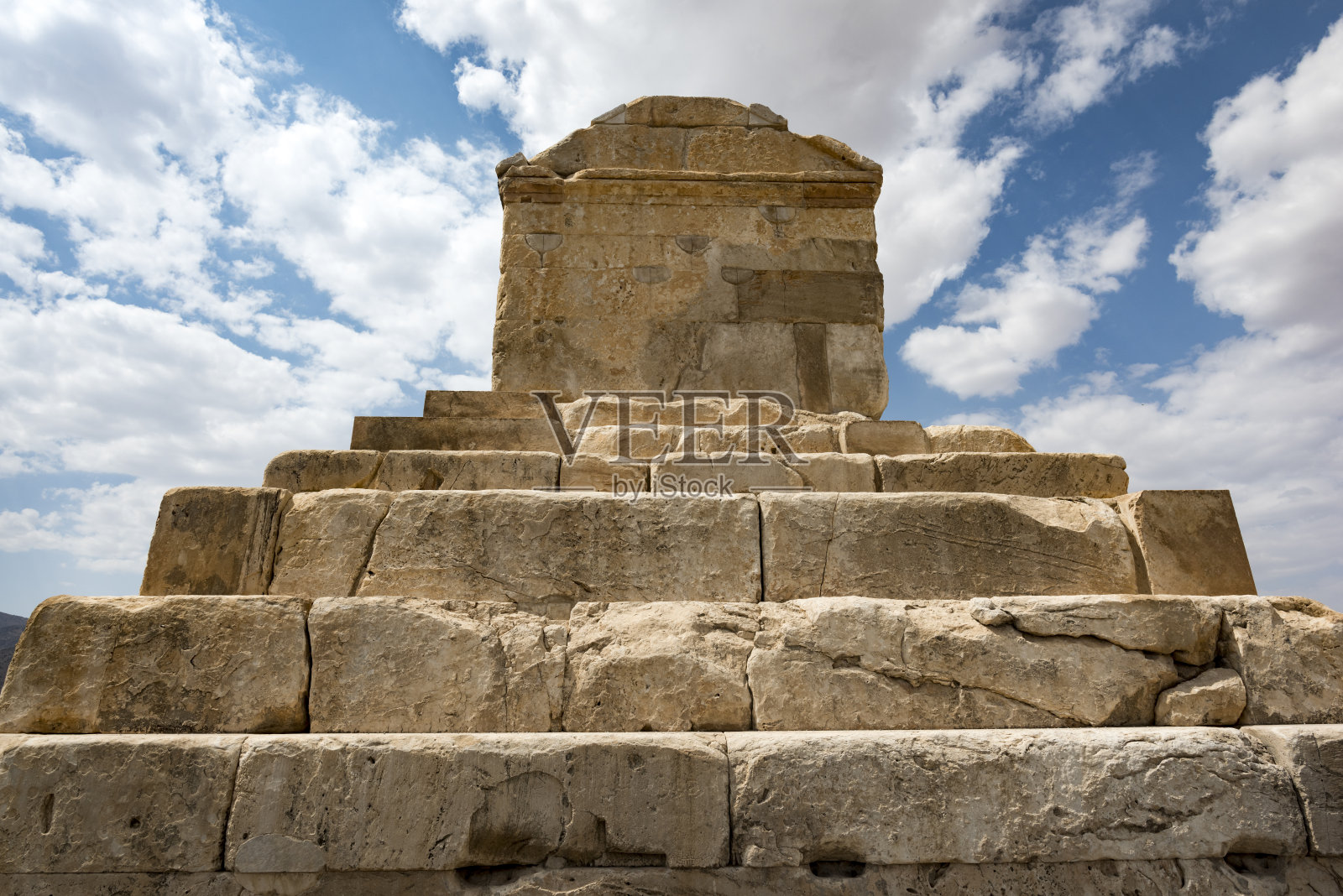 居鲁士大帝墓，设拉子，伊朗。照片摄影图片