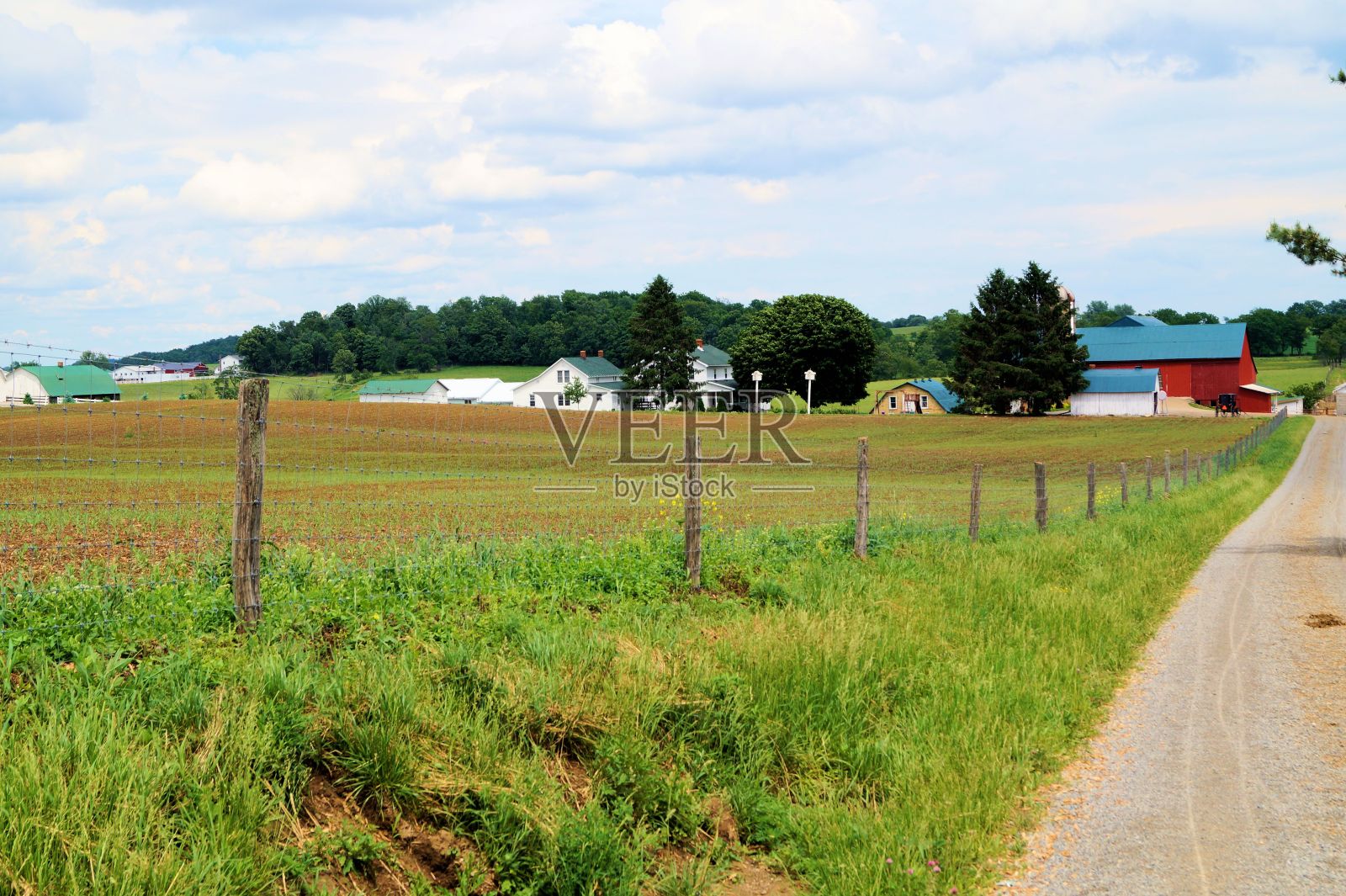 美国俄亥俄州霍姆斯县的农场照片摄影图片