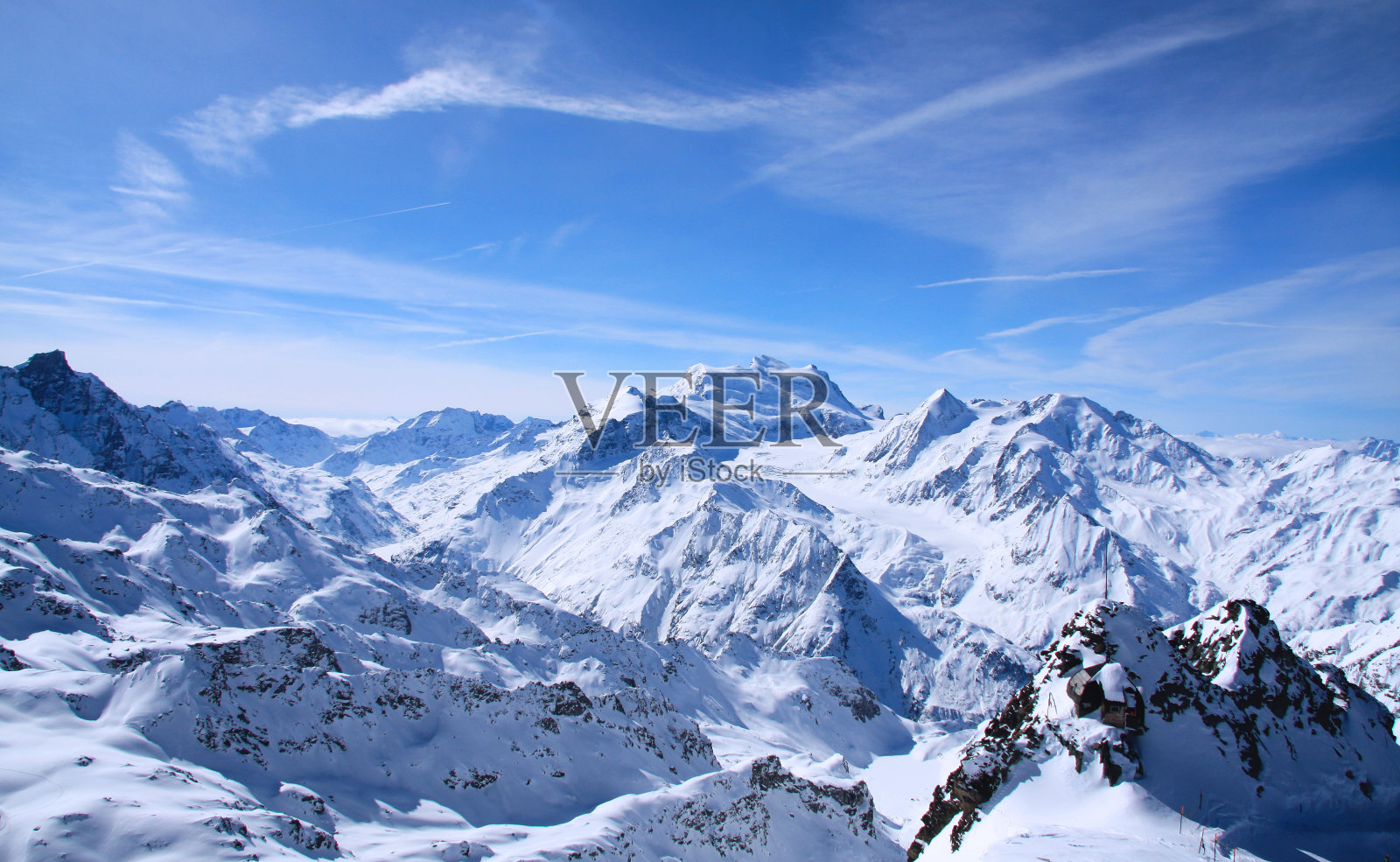 阿尔卑斯山的Verbier照片摄影图片