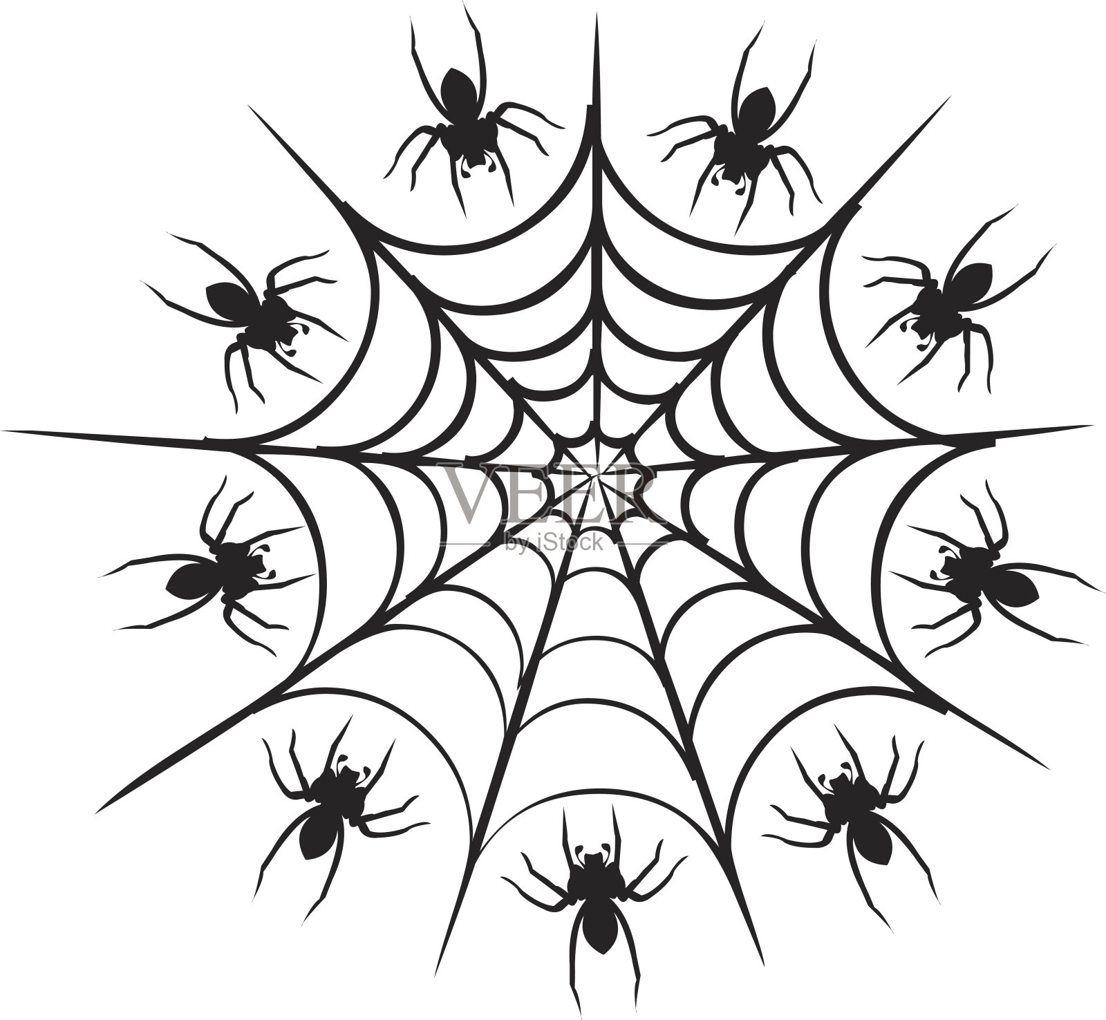 卡通蜘蛛网蜘蛛丝元素图片素材免费下载 - 觅知网