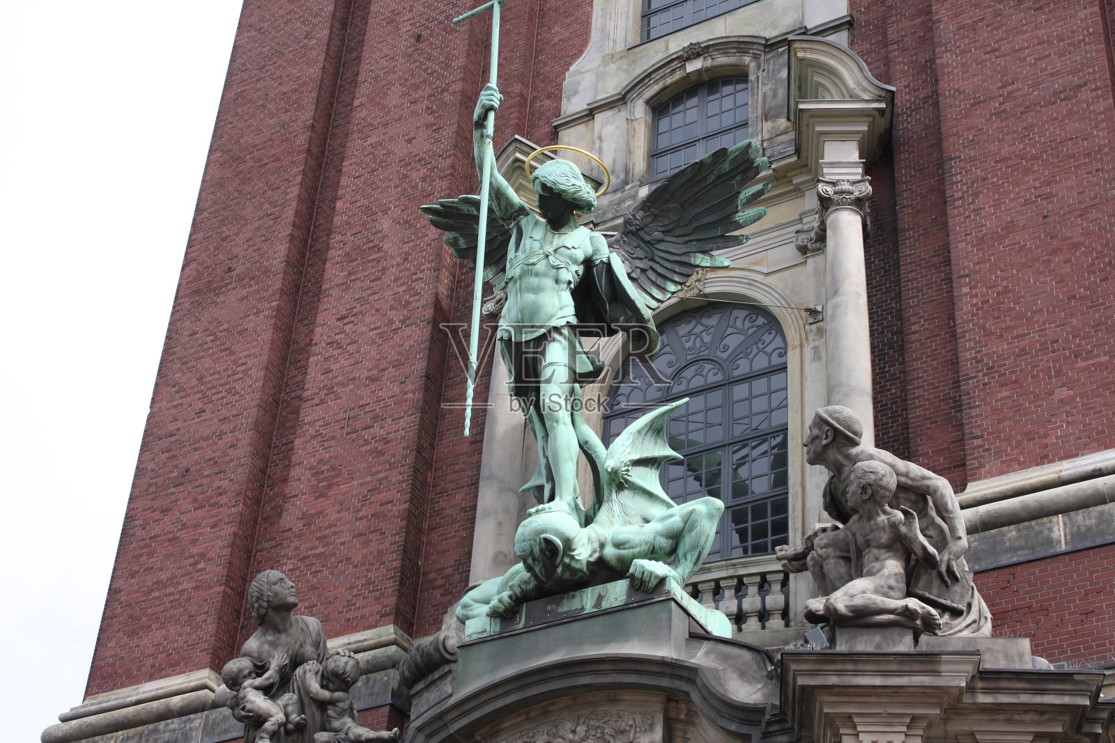 德国汉堡市圣米凯利斯教堂的细节照片摄影图片