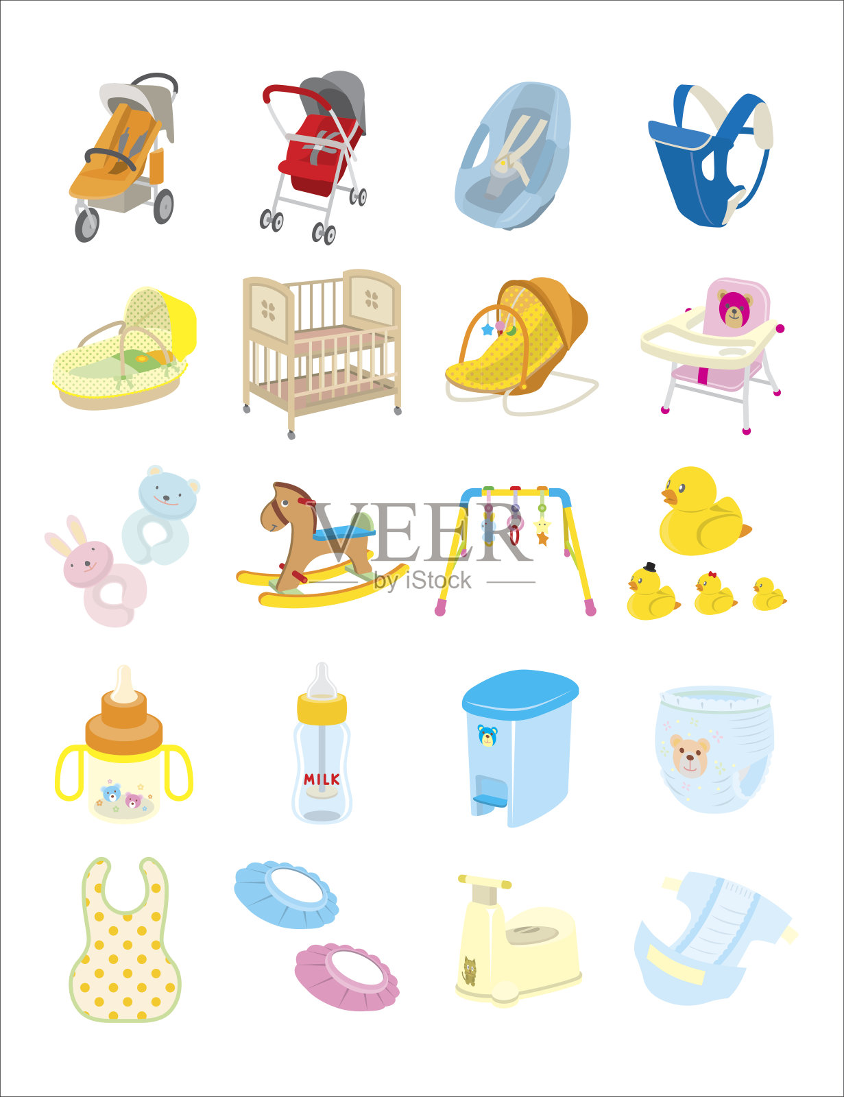 婴儿产品图标素材