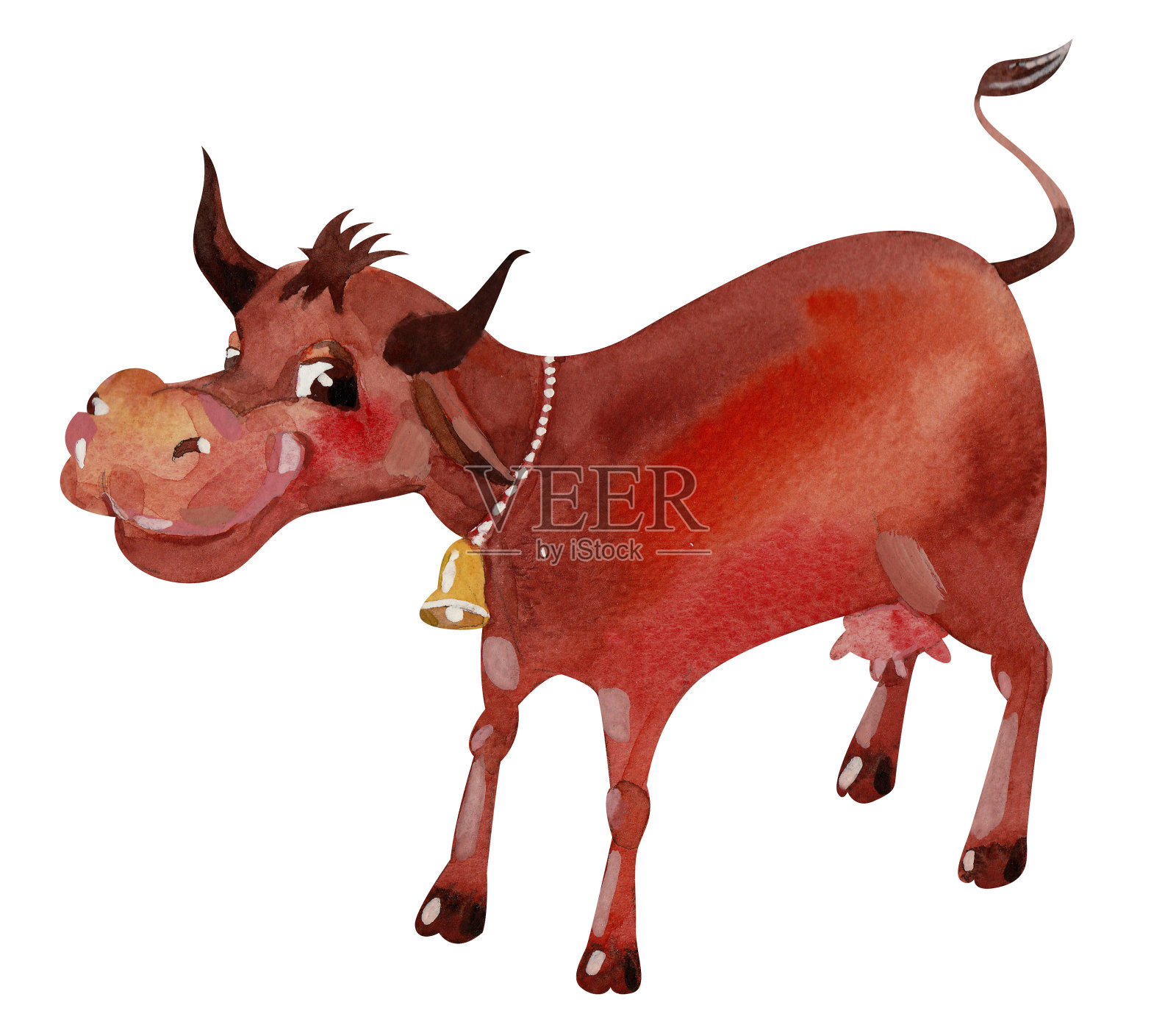 牛的插画插画图片素材