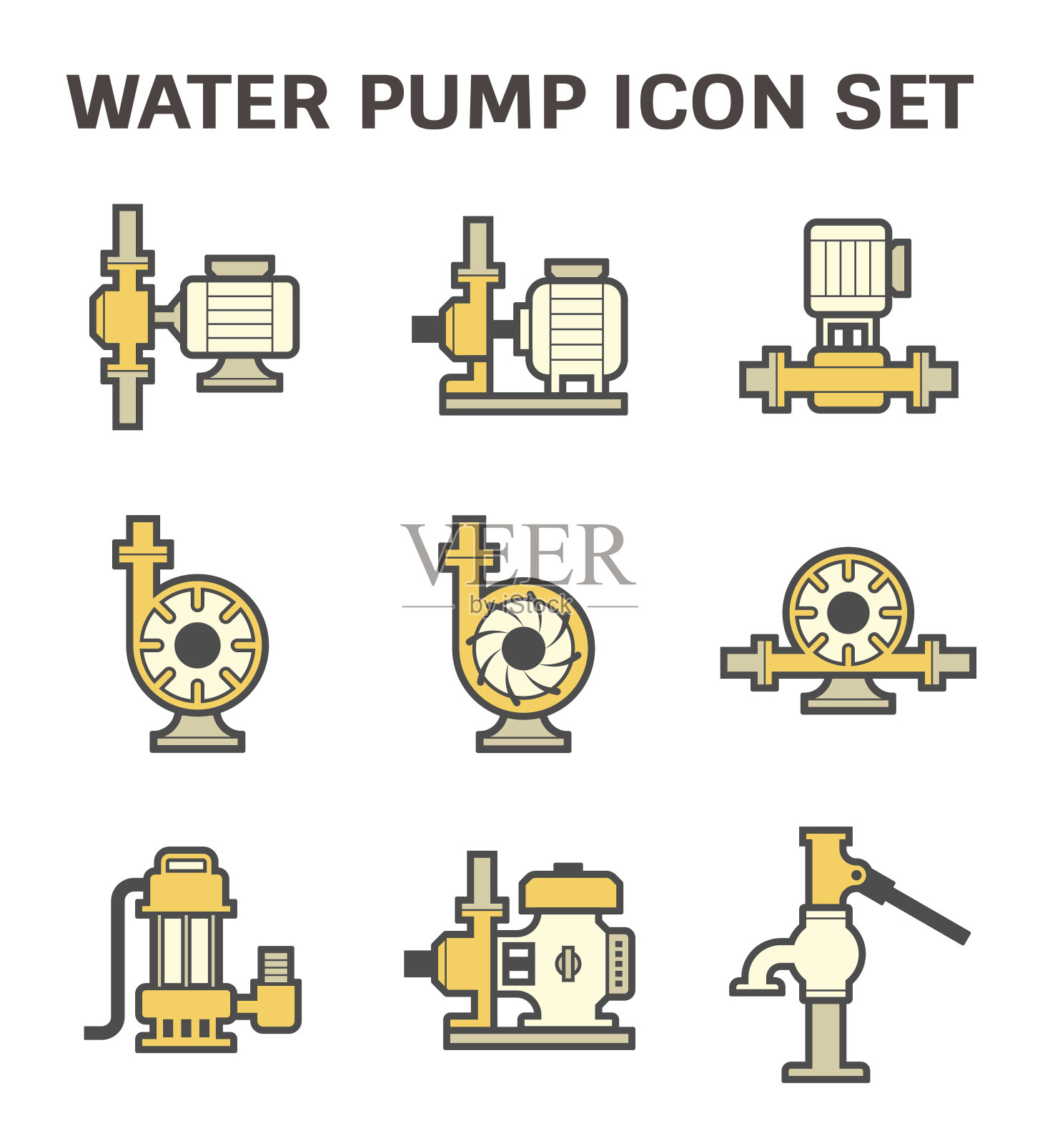 水泵图标插画图片素材