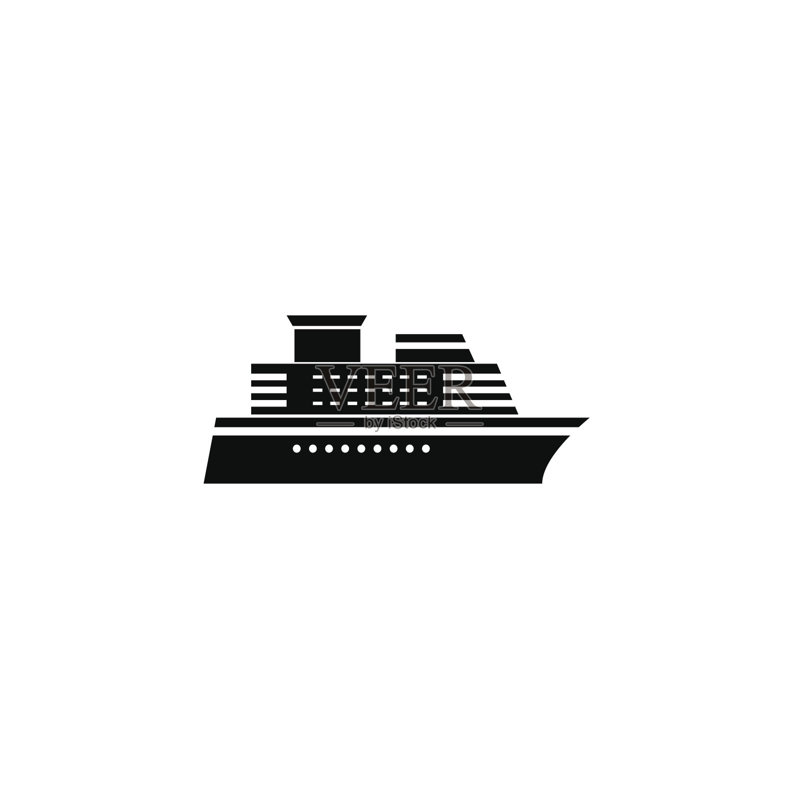 船和巡航固体图标，导航图标素材