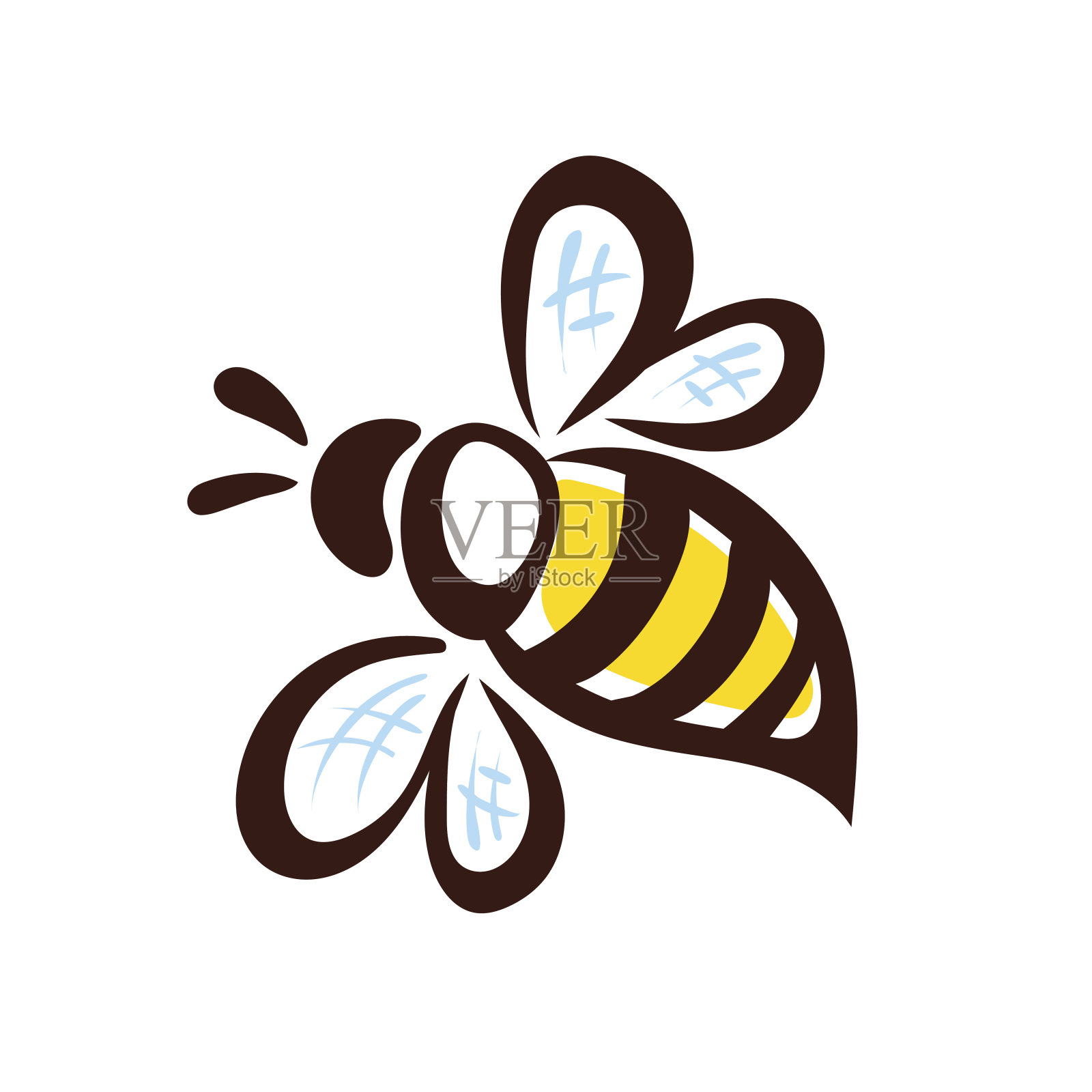 向量蜜蜂图标。漂亮的蜜蜂。矢量图像。设计元素图片