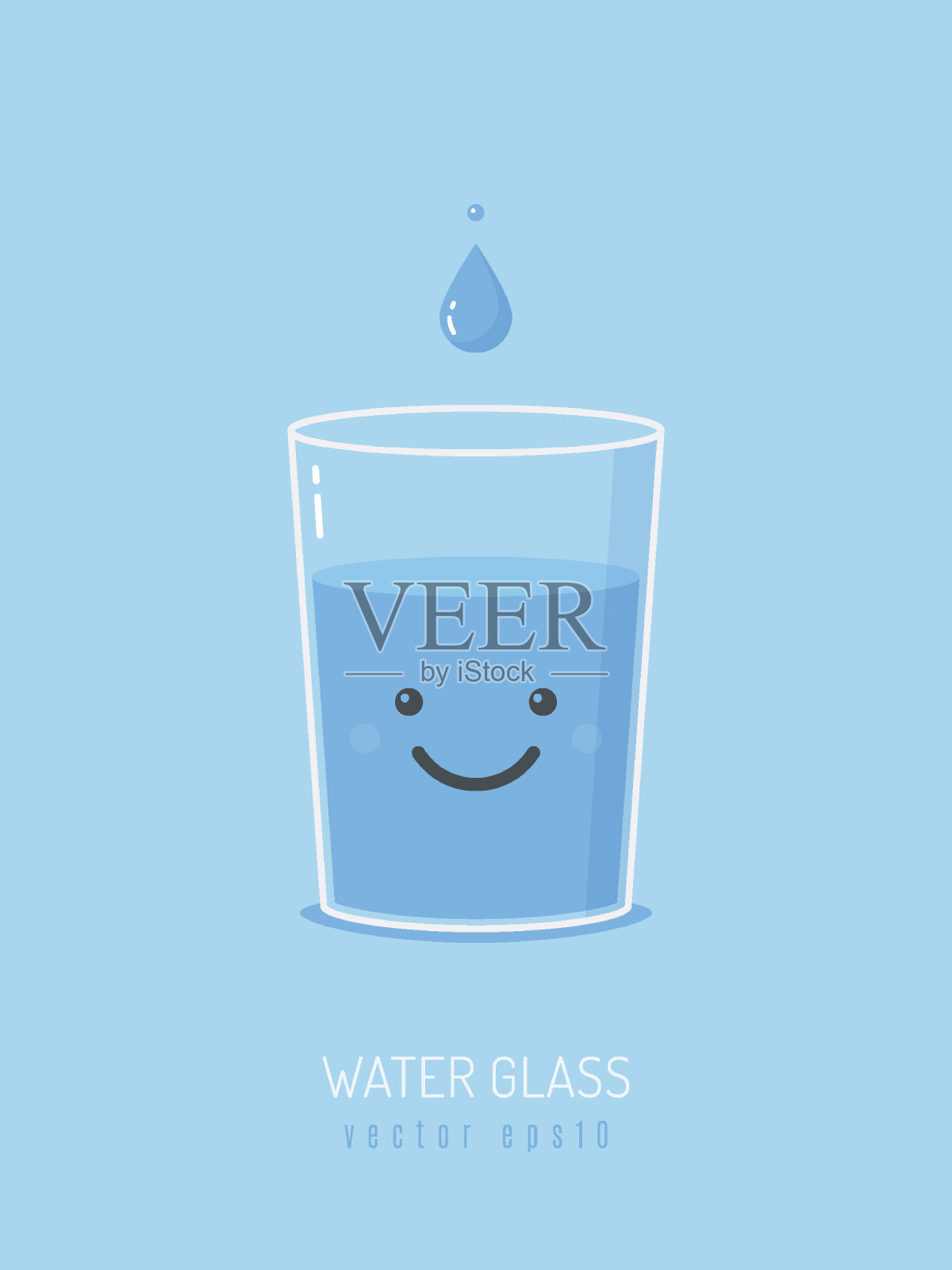 水玻璃的吉祥物插画图片素材