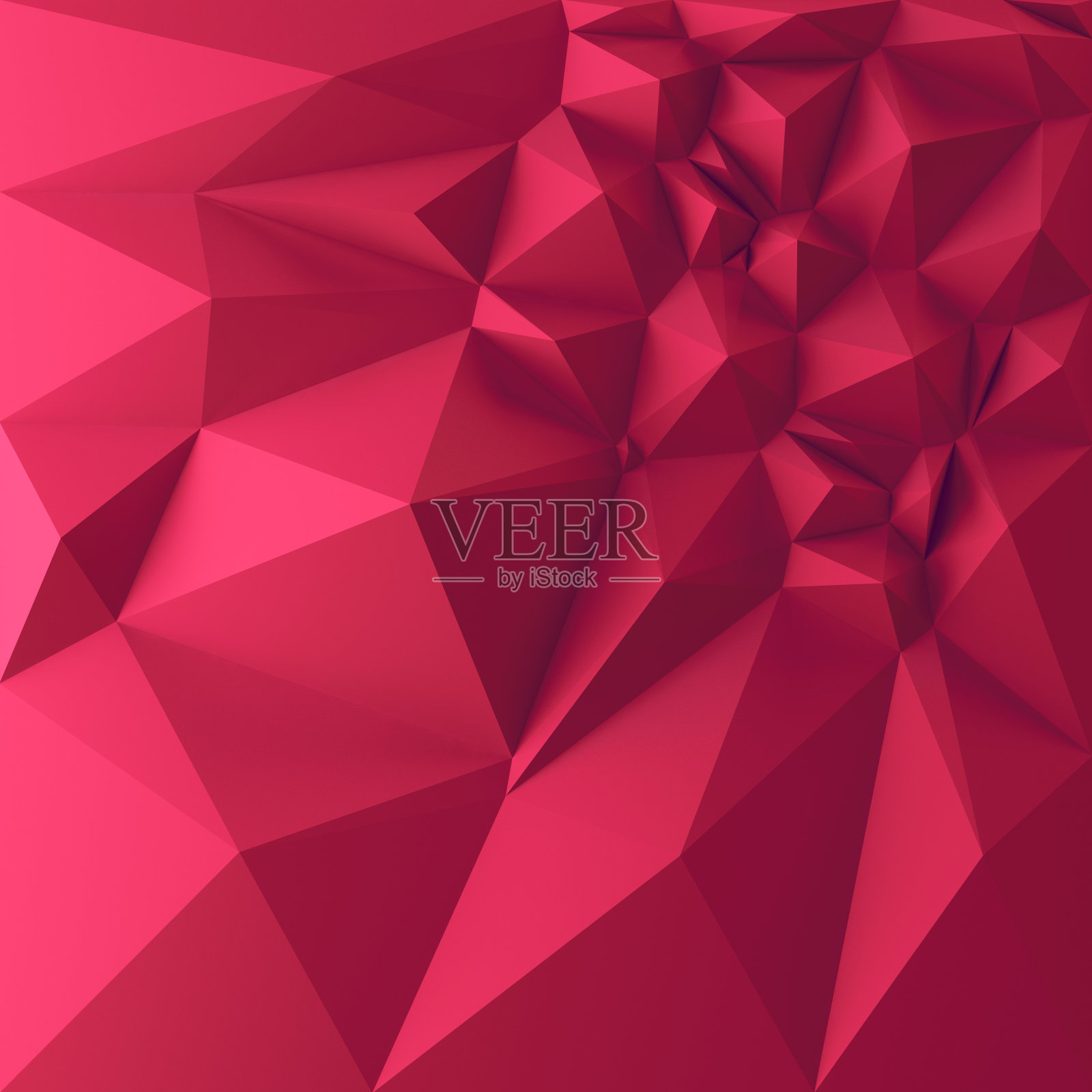 三维抽象几何背景，红色多边形形状照片摄影图片