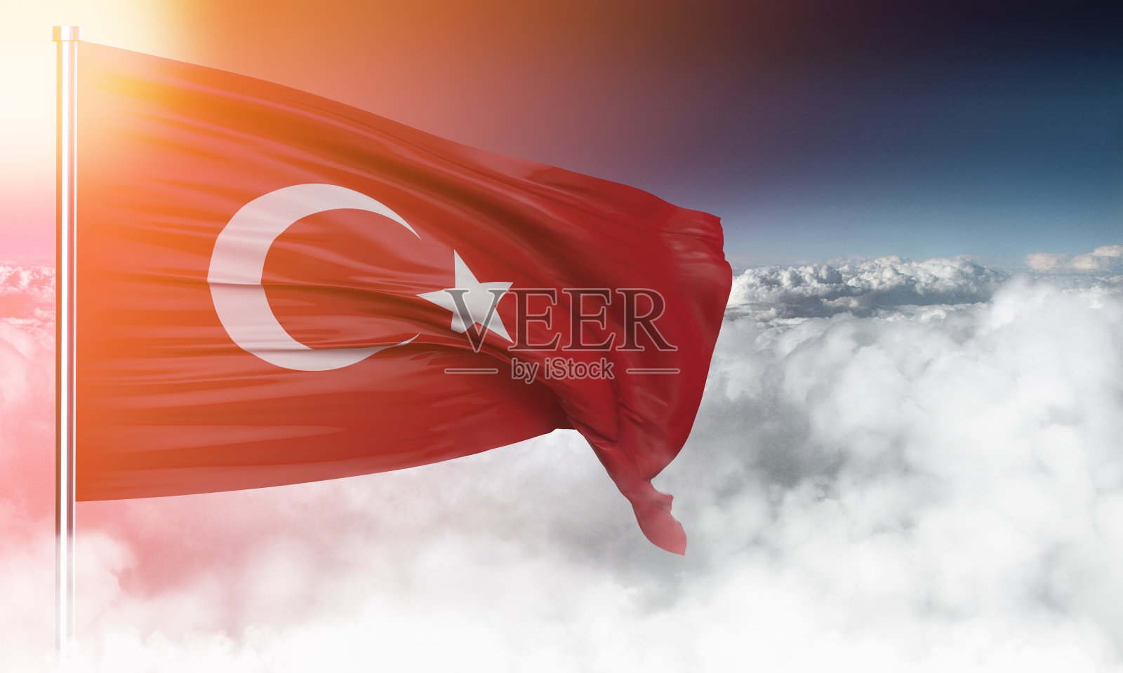 土耳其国旗照片摄影图片