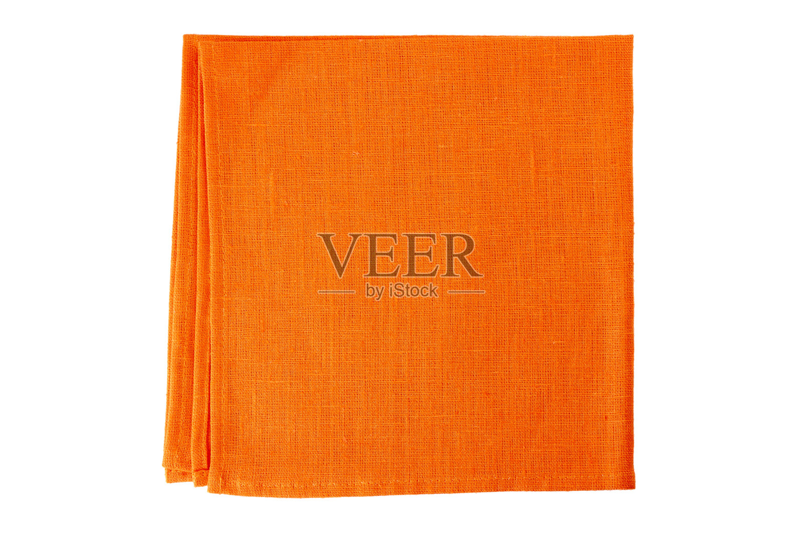 白色的橙色纺织餐巾插画图片素材