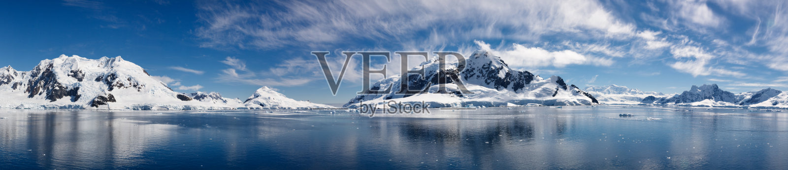 南极洲天堂湾壮丽的冰雪仙境照片摄影图片