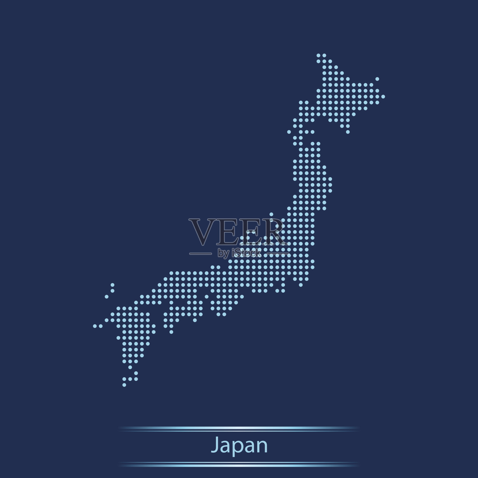 日本地图插画图片素材