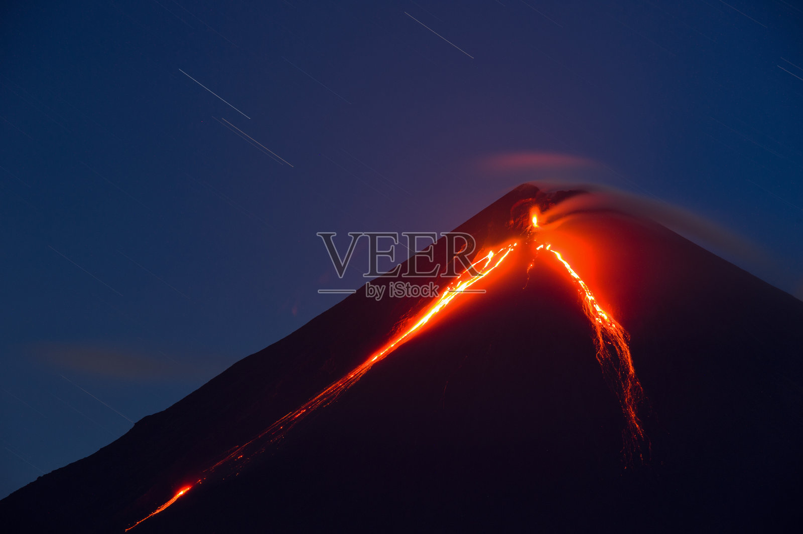 克柳切夫斯基火山爆发照片摄影图片