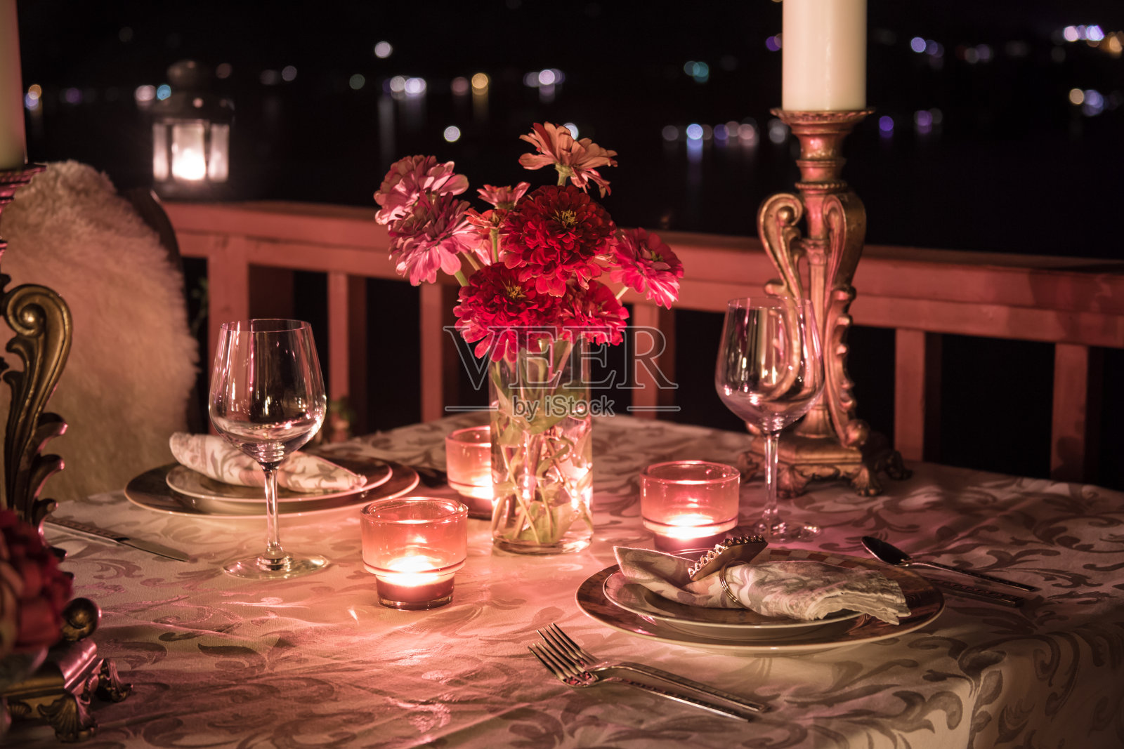 浪漫的晚餐照片摄影图片