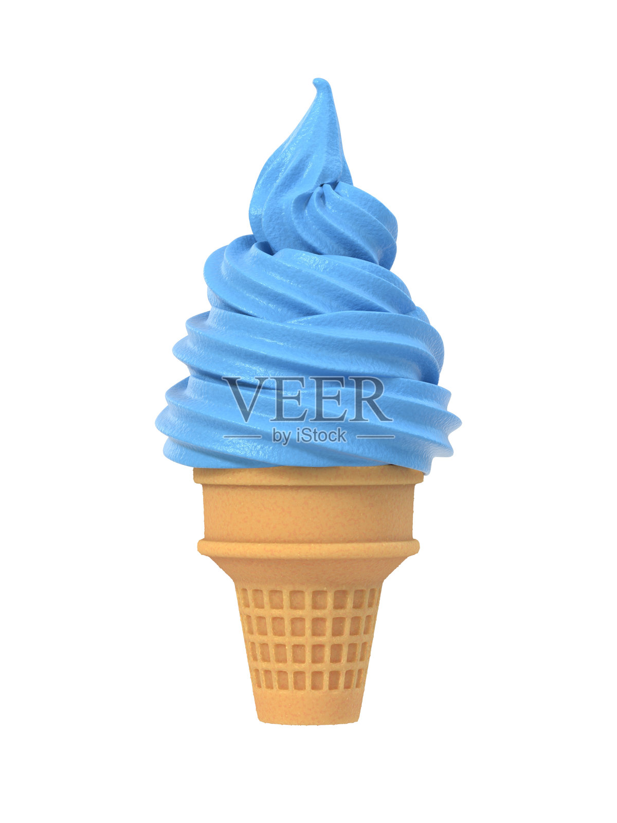 蓝莓甜筒软冰淇淋照片摄影图片