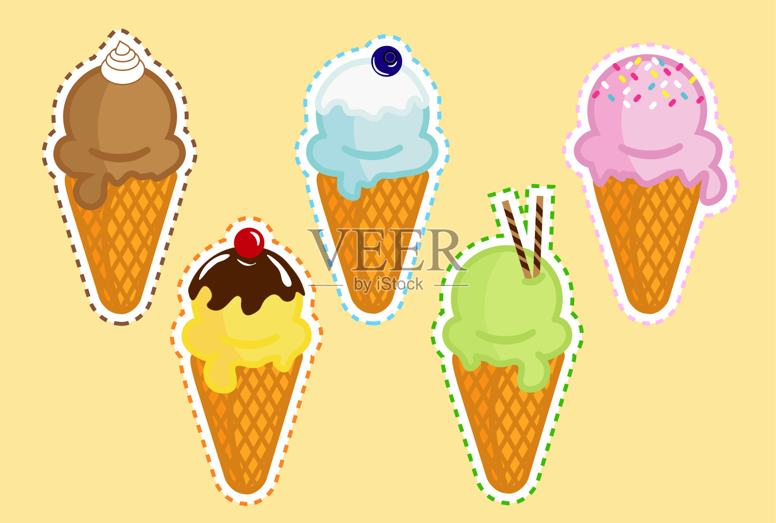 冰淇淋设计元素图片