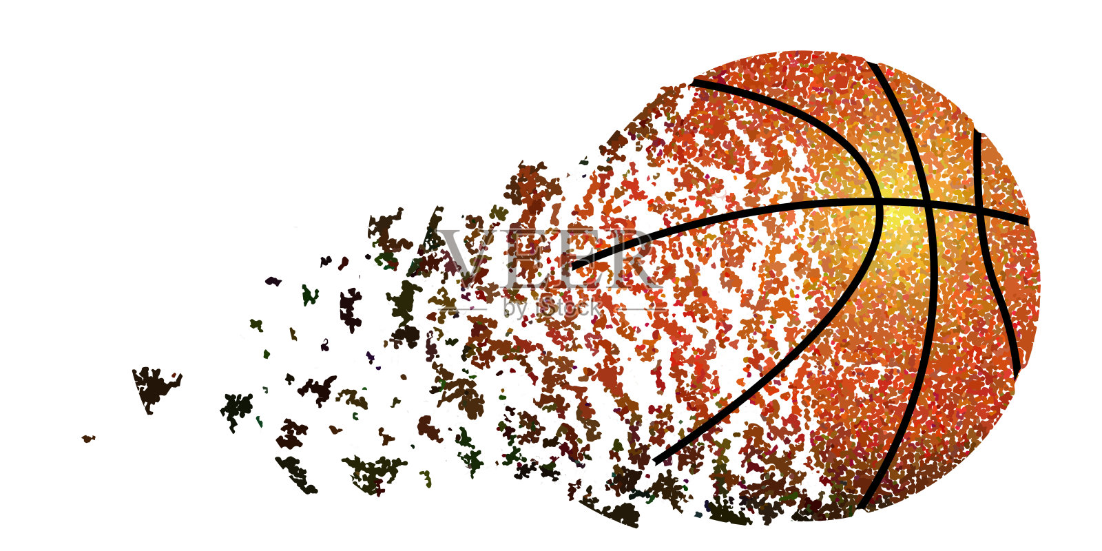 孤立的篮球球插画图片素材