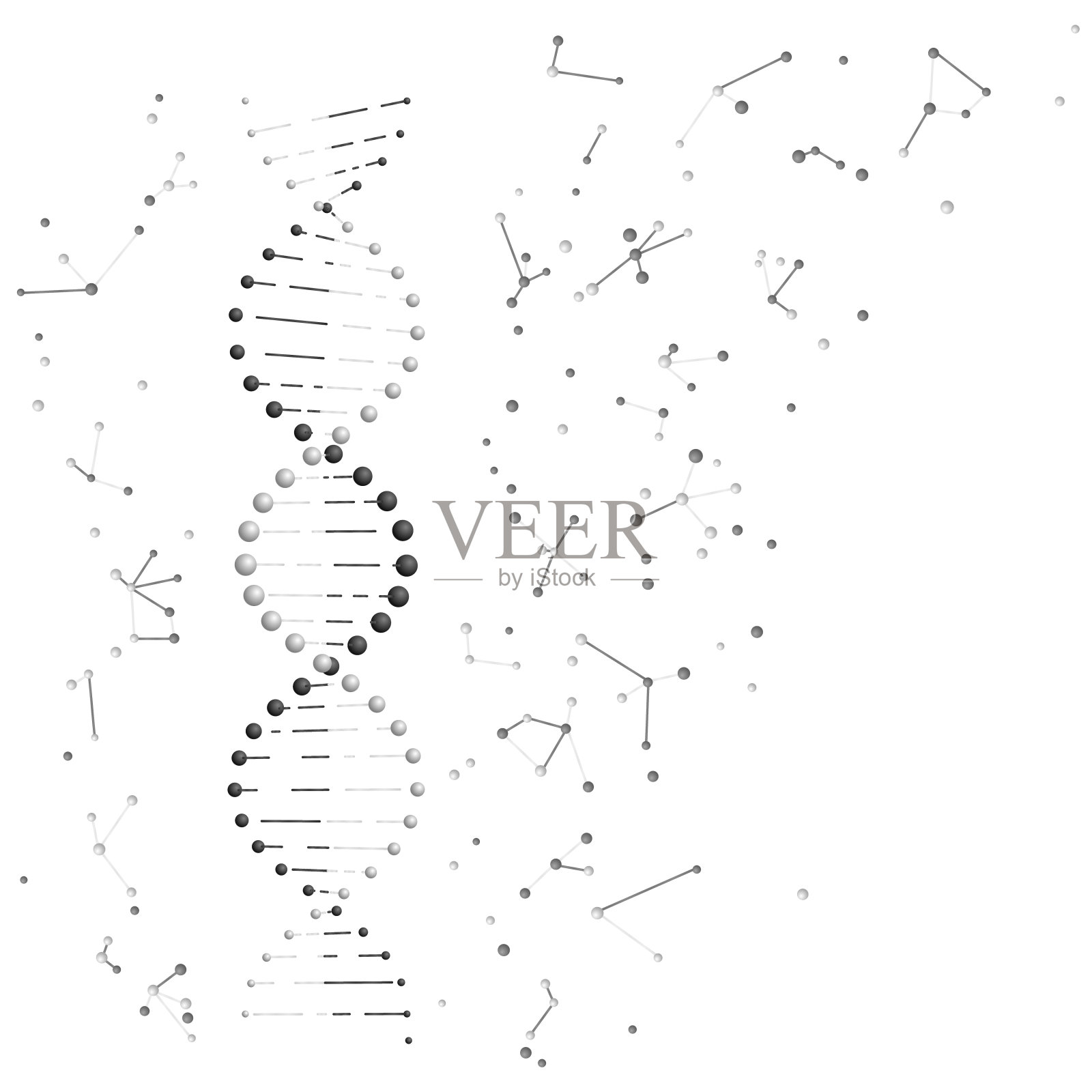 DNA分子。矢量图插画图片素材