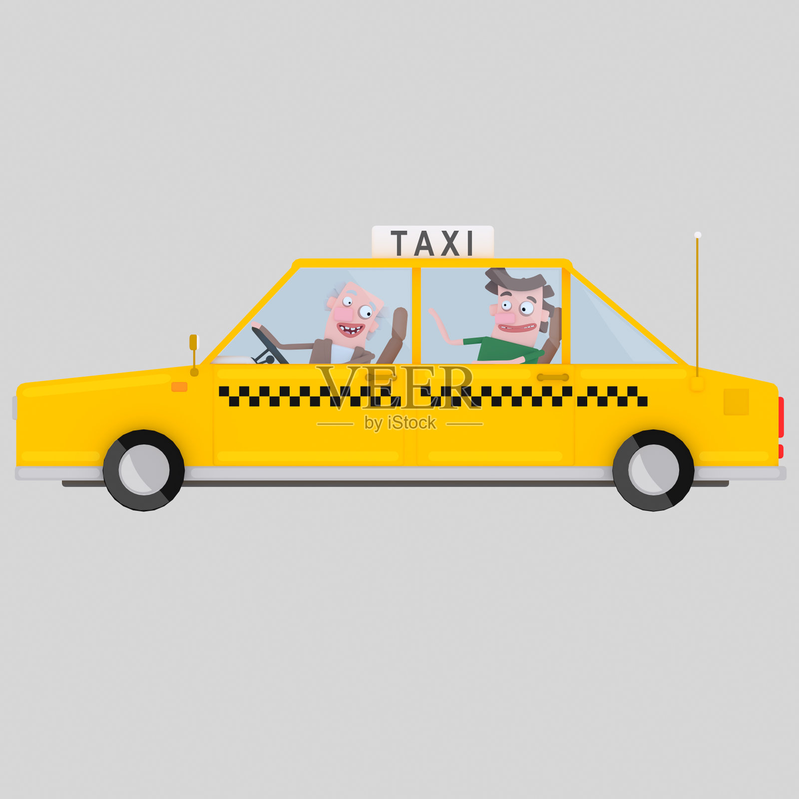 出租车司机的工作插画图片素材