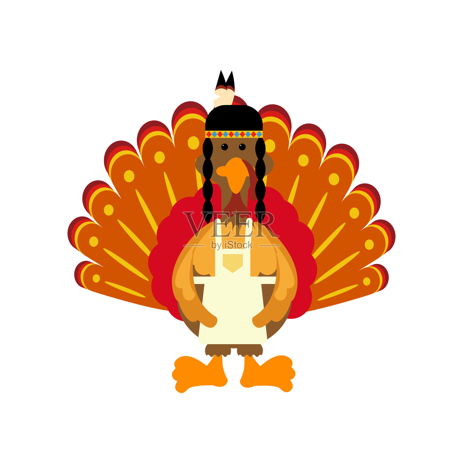 印度感恩节火鸡设计元素图片
