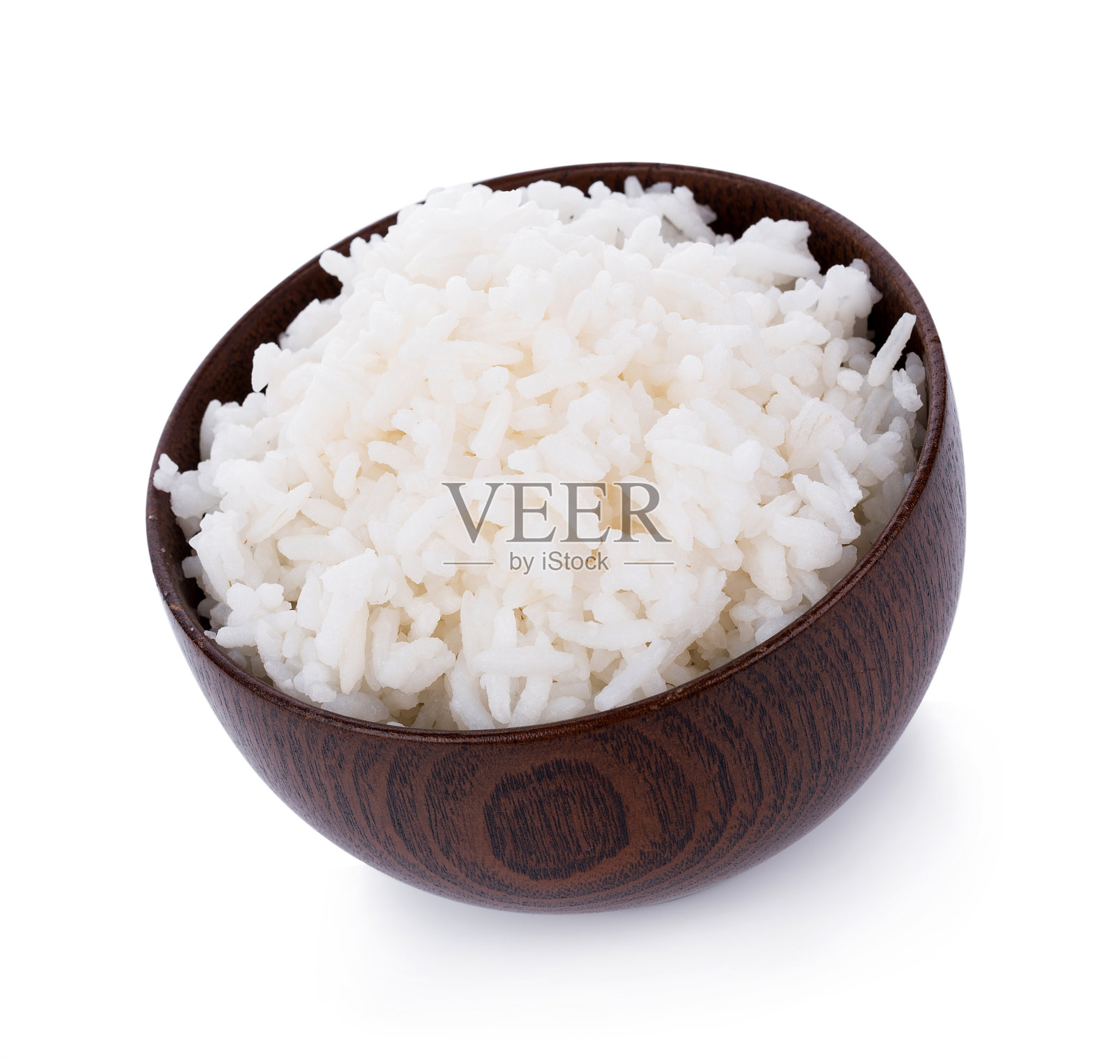 白底碗里的米饭照片摄影图片