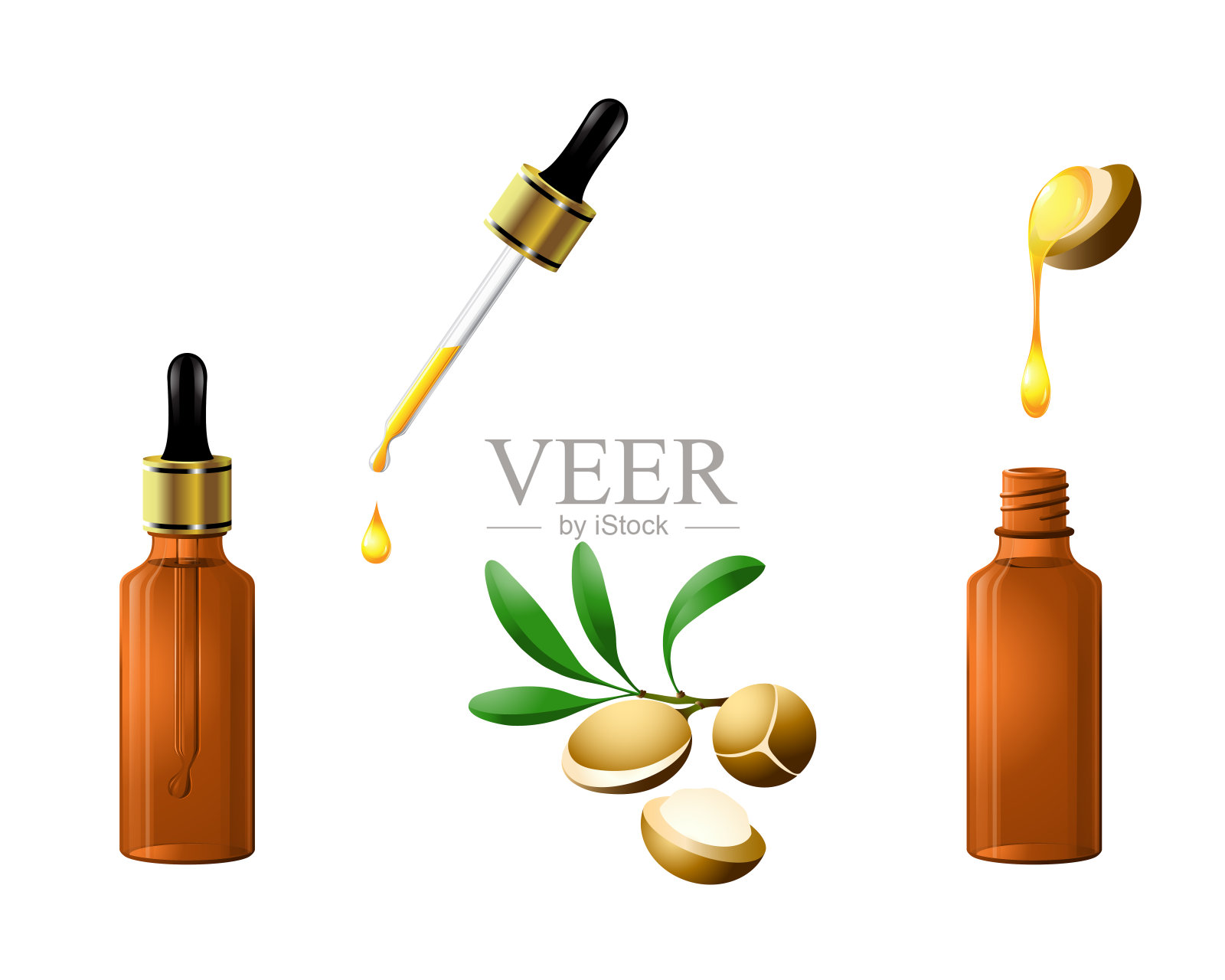 摩洛哥坚果油化妆品设计元素图片
