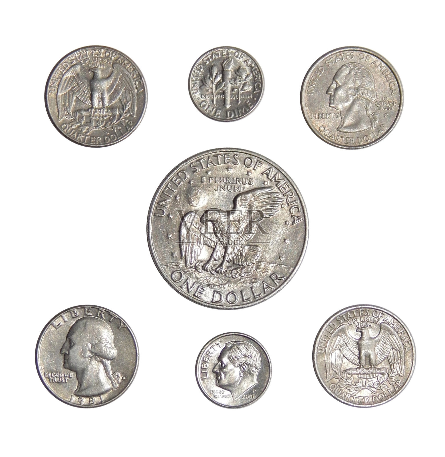 美国的硬币照片摄影图片