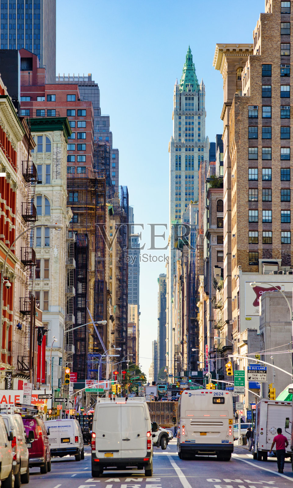 纽约市曼哈顿百老汇大街苏荷街南望景照片摄影图片