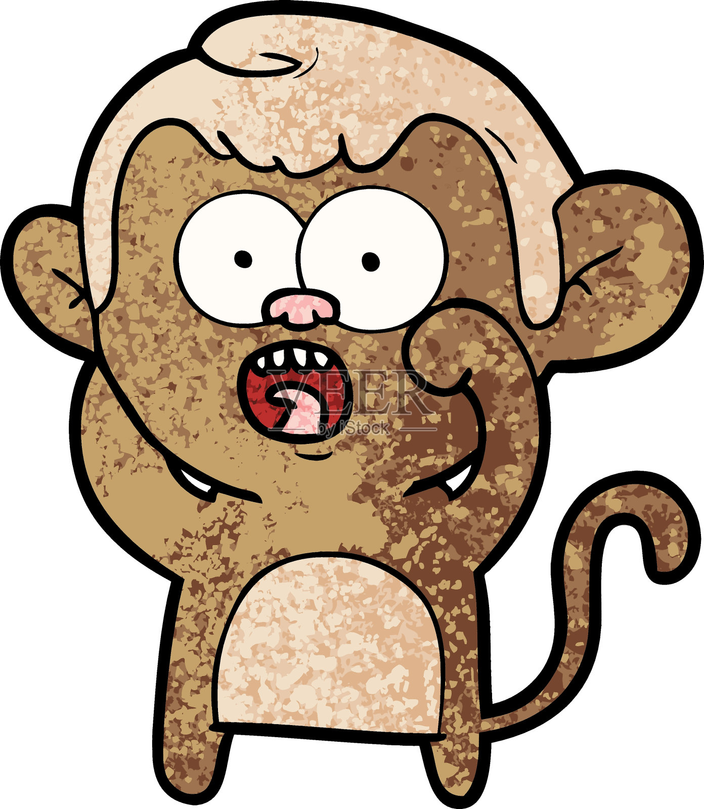 卡通震惊了猴子设计元素图片