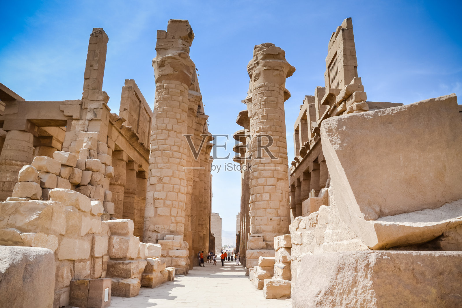 卡纳克神庙复杂。卢克索。埃及。照片摄影图片