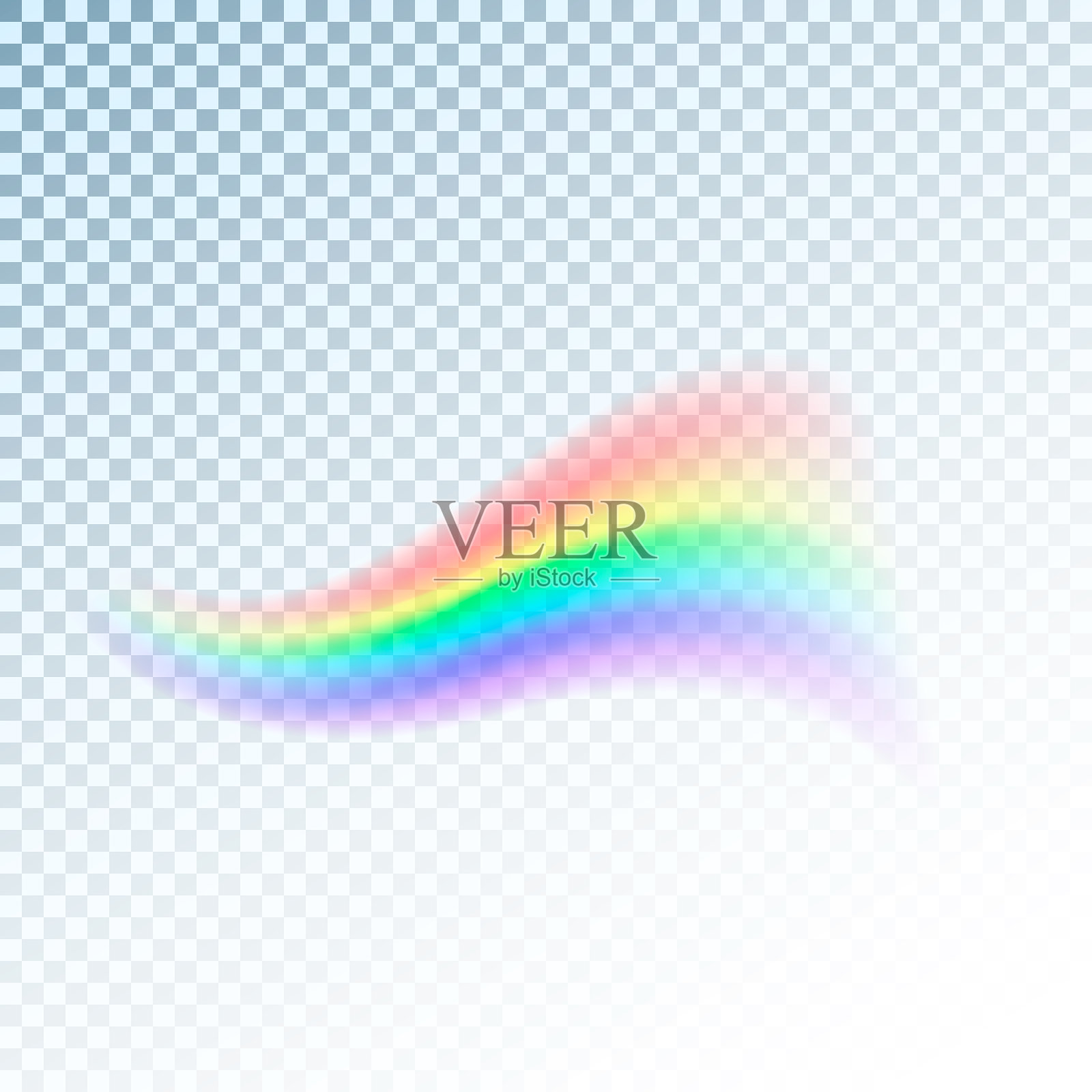 彩虹图标。抽象的彩色光谱。矢量插图孤立在透明背景上设计元素图片