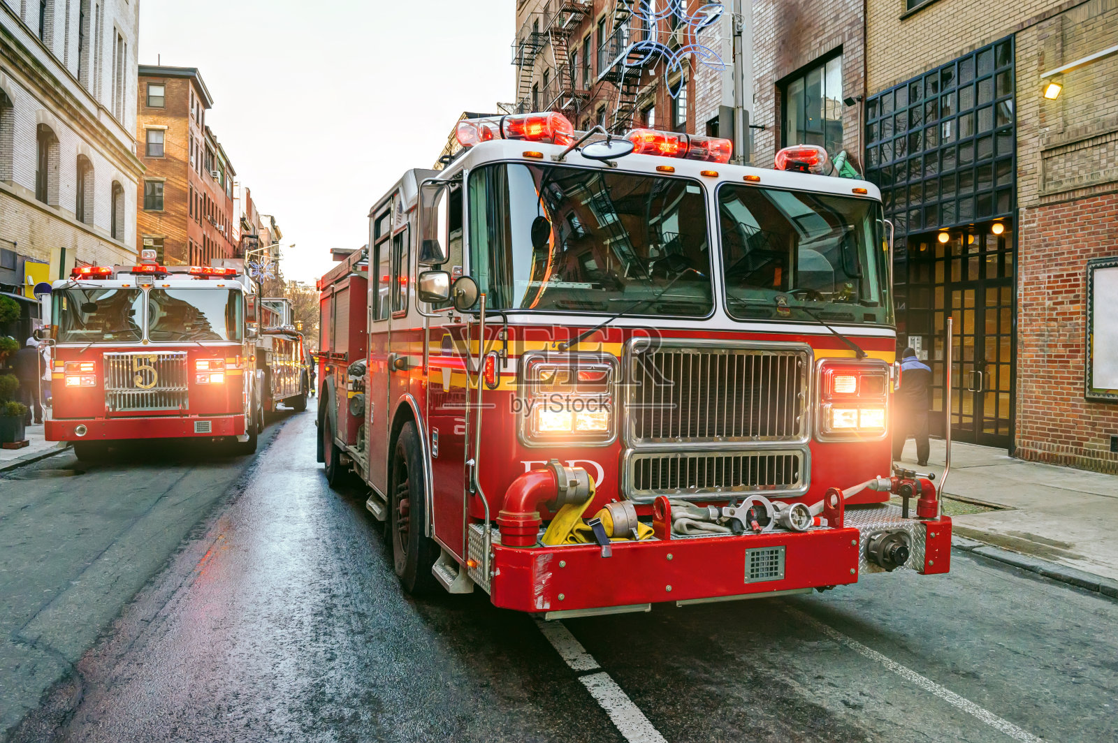 纽约消防车照片摄影图片