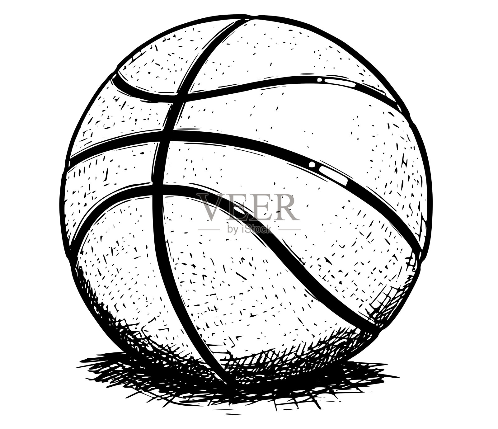 篮球矢量手绘插图设计元素图片