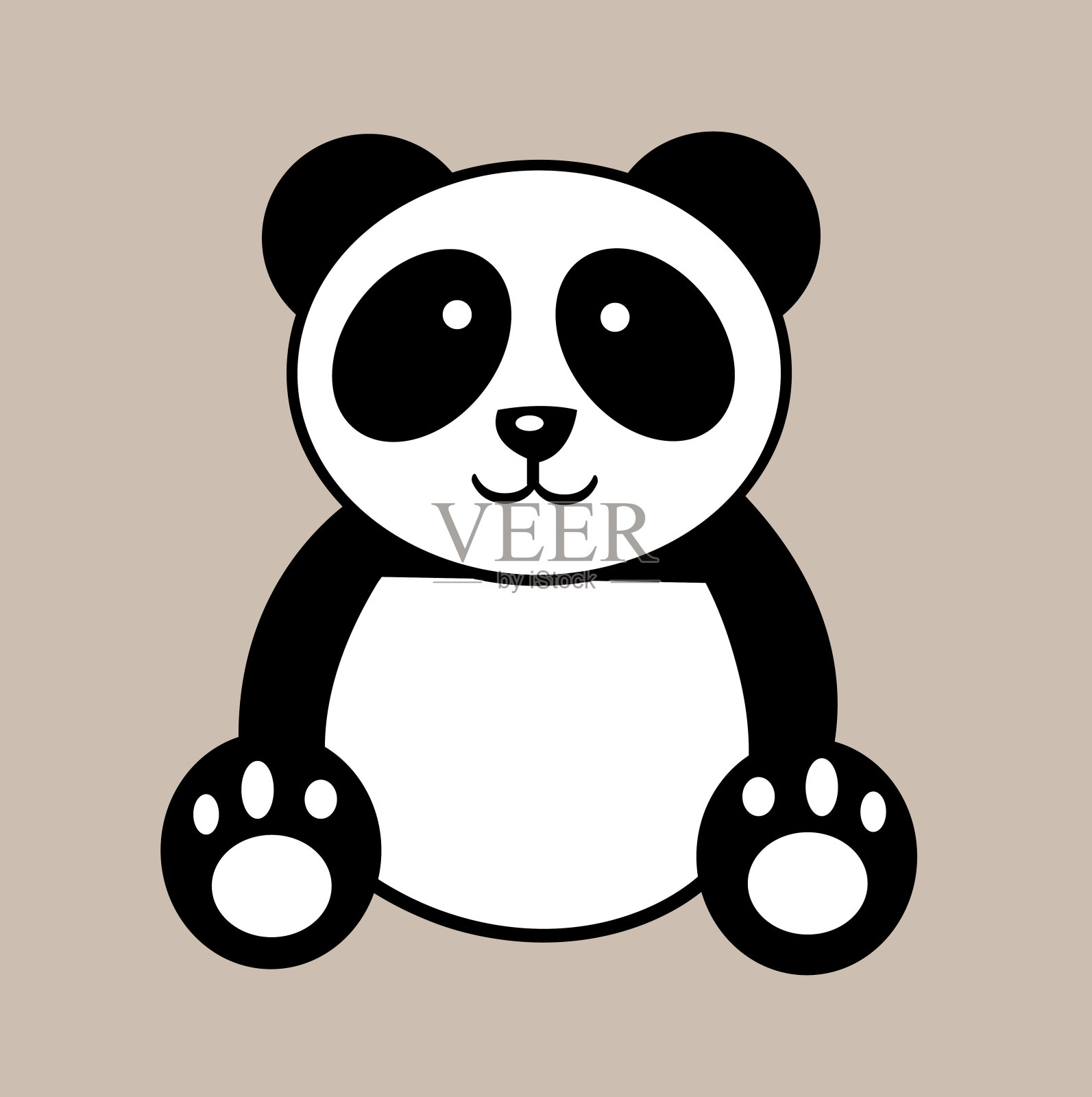 可爱的动物熊猫设计设计元素图片
