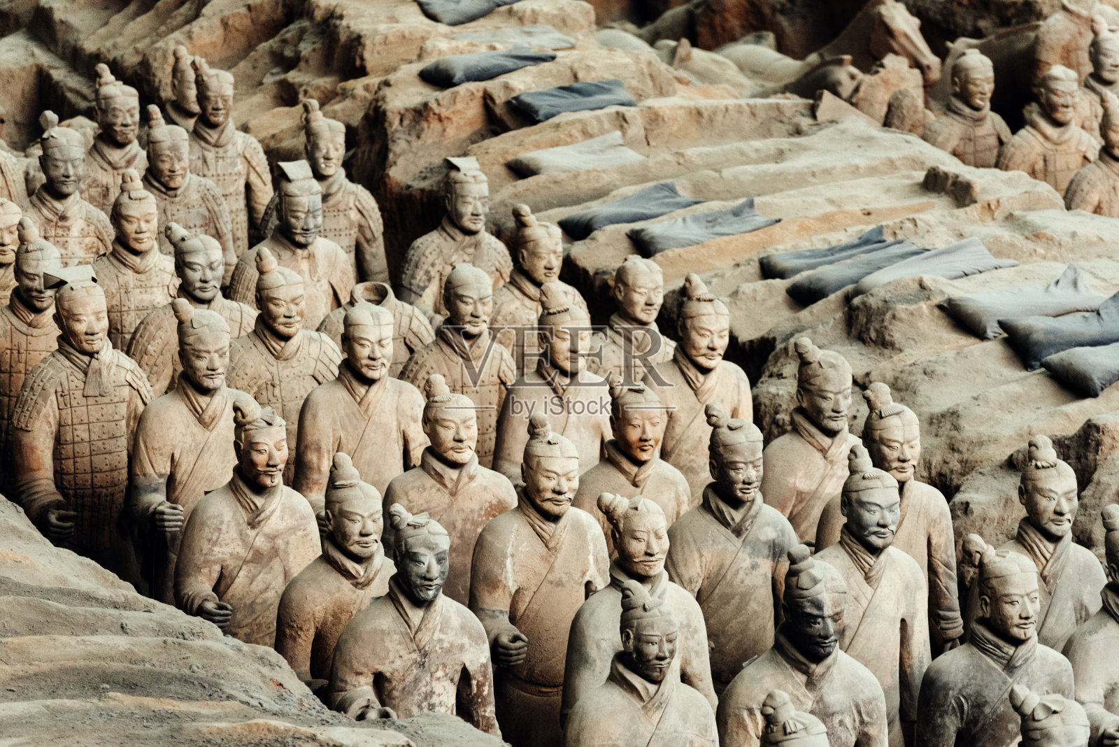 中国西安的兵马俑照片摄影图片