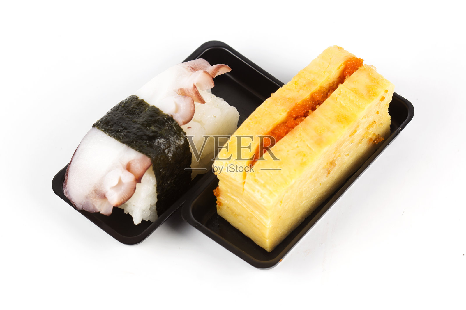 章鱼和三明治ebiko寿司照片摄影图片