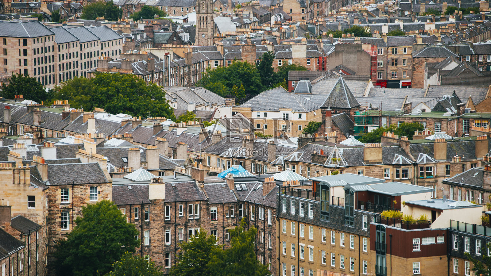 屋顶上的爱丁堡照片摄影图片