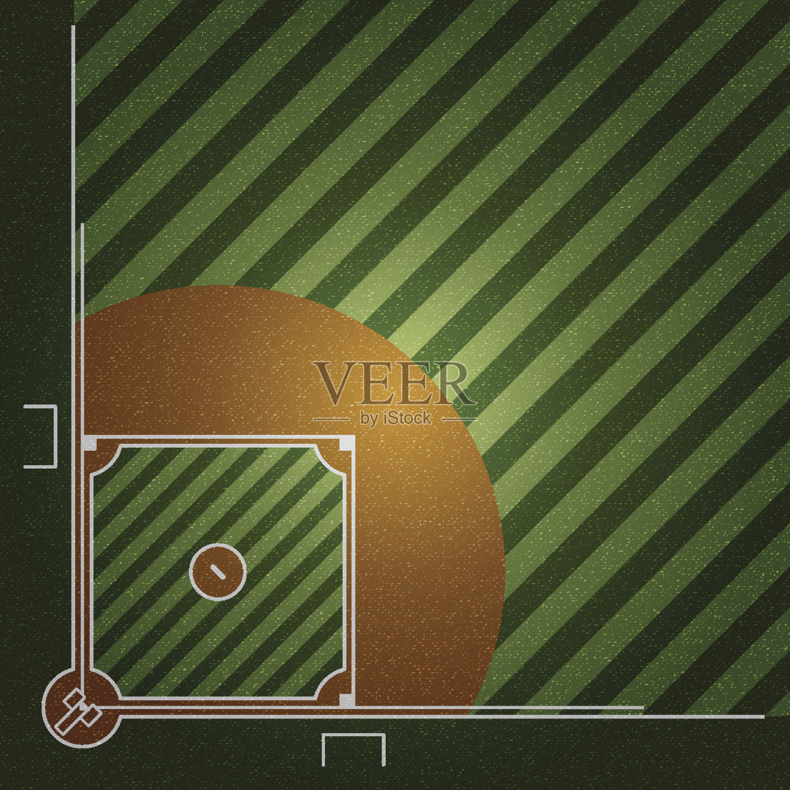 逼真的牛仔纹理棒球场元素矢量插图设计概念插画图片素材