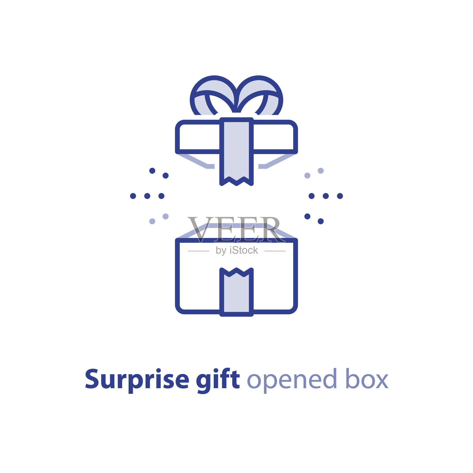 超级礼物，惊喜礼物，惊喜打开的盒子，生日快乐，促销套餐设计元素图片
