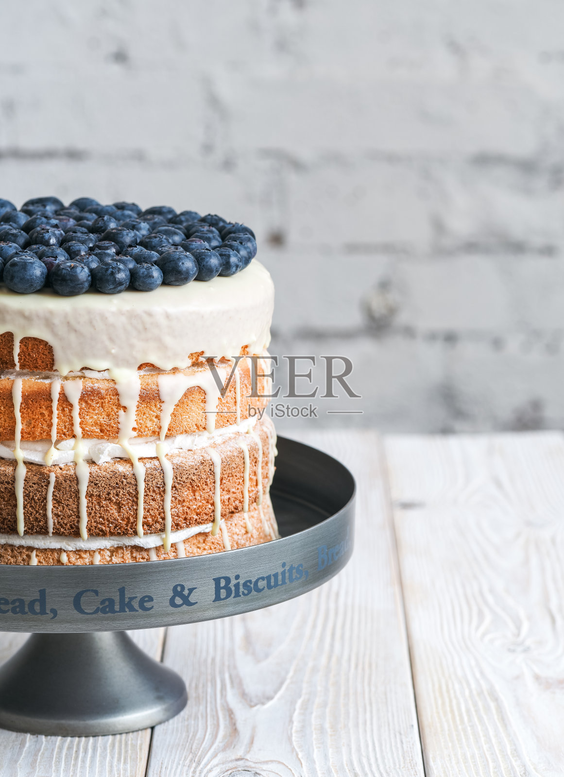 蓝莓复古婚礼蛋糕照片摄影图片