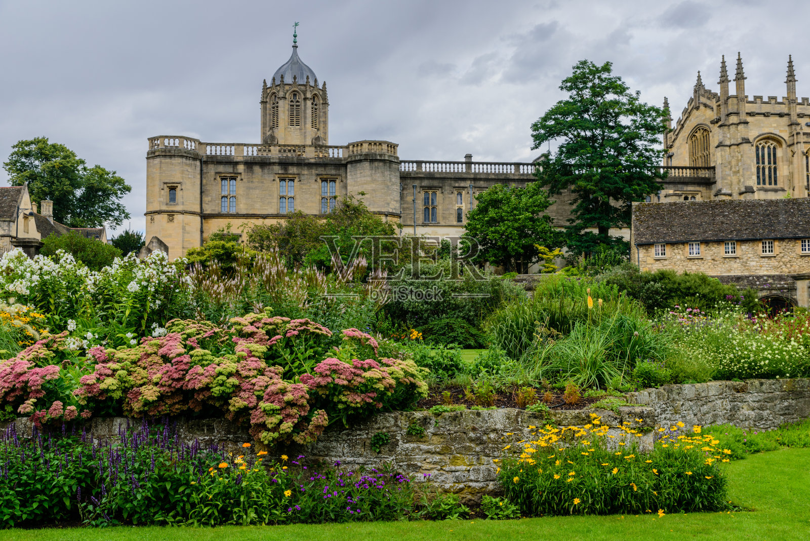 英国牛津基督教堂大厅花园景观照片摄影图片