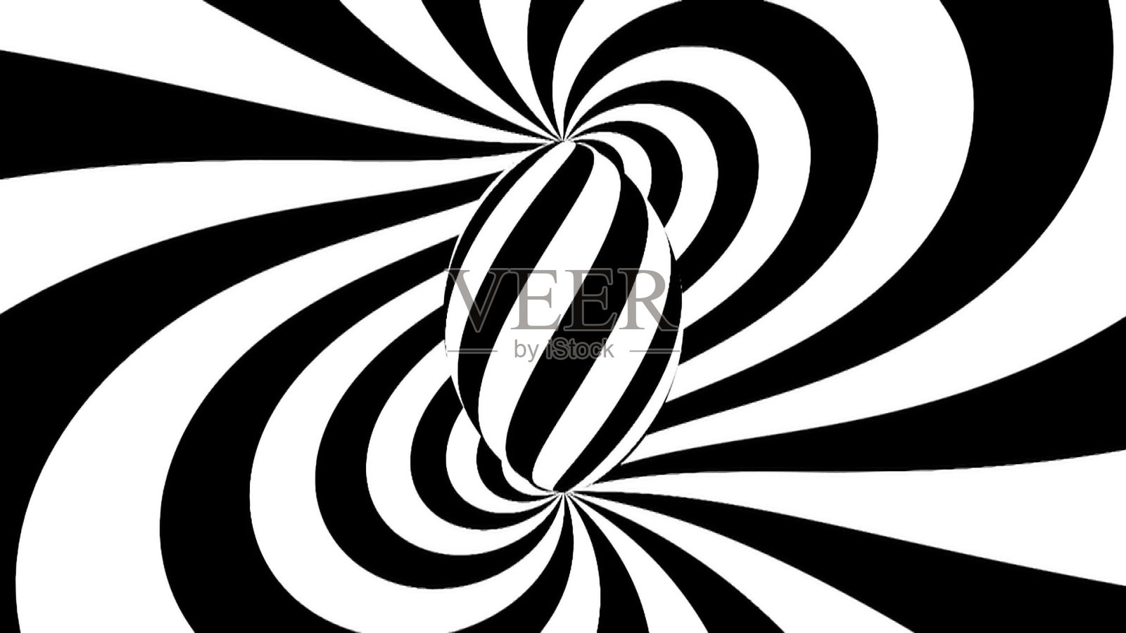 催眠的螺旋。黑白催眠照片摄影图片