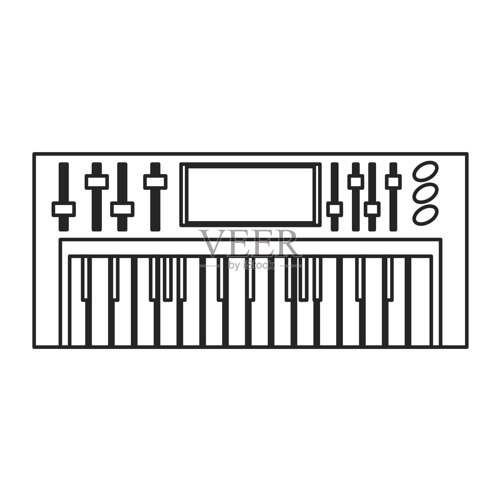 音乐键盘技术插画图片素材