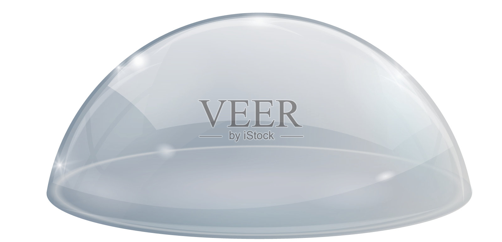 透明白色圆顶，玻璃半球形设计元素图片