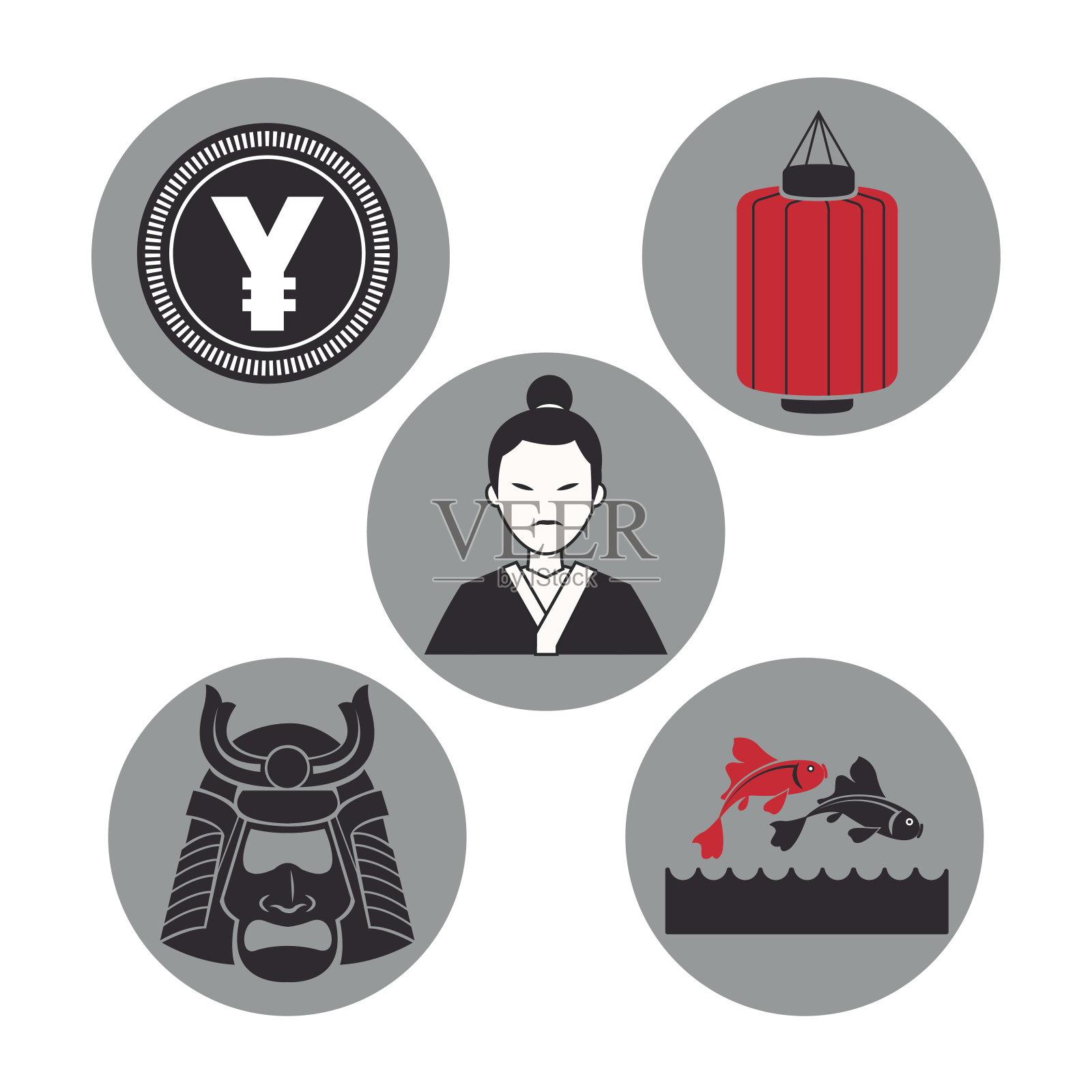 集日本符号装饰插画图片素材